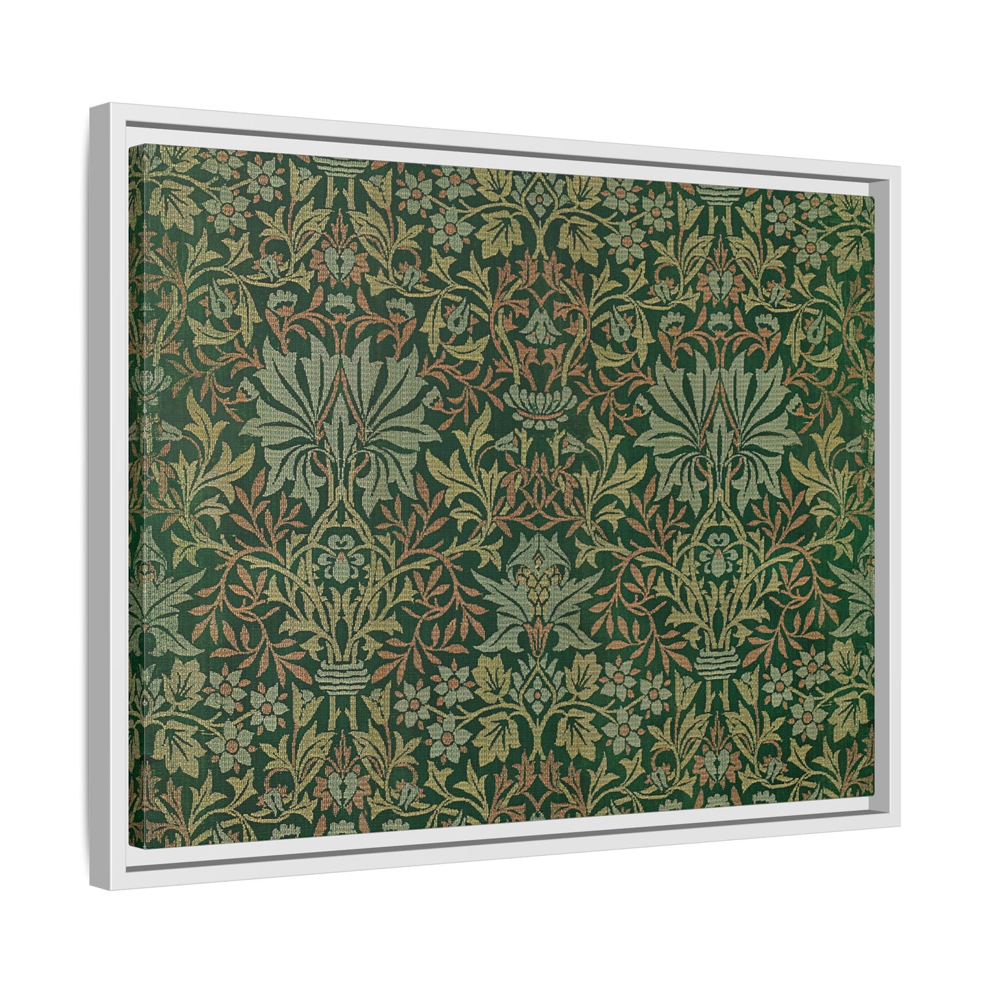 Flower Garden Framed Matte Canvas Art - Multiple Frame Colors & Size Options