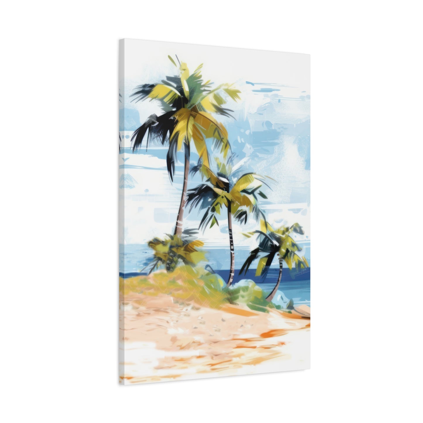 Tropical Retreat Canvas Wall Art Print - Multiple Sizing Options - Tropical Canvas Print, Coastal Wall Art, Beach Decor, Palm Tree Artwork