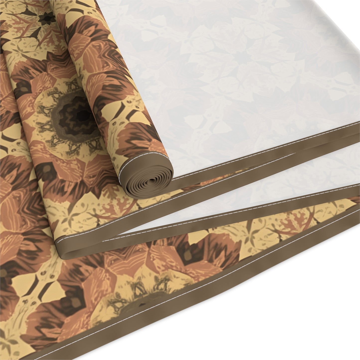Groovy Fall Flowers Table Runner - 16" x 72" or 16" x 90" Sizes, Fall Table Home Decor, Retro Home Decor, Thanksgiving Table Runner, Fall Table Runner, Cotton Twill or Polyester material choices