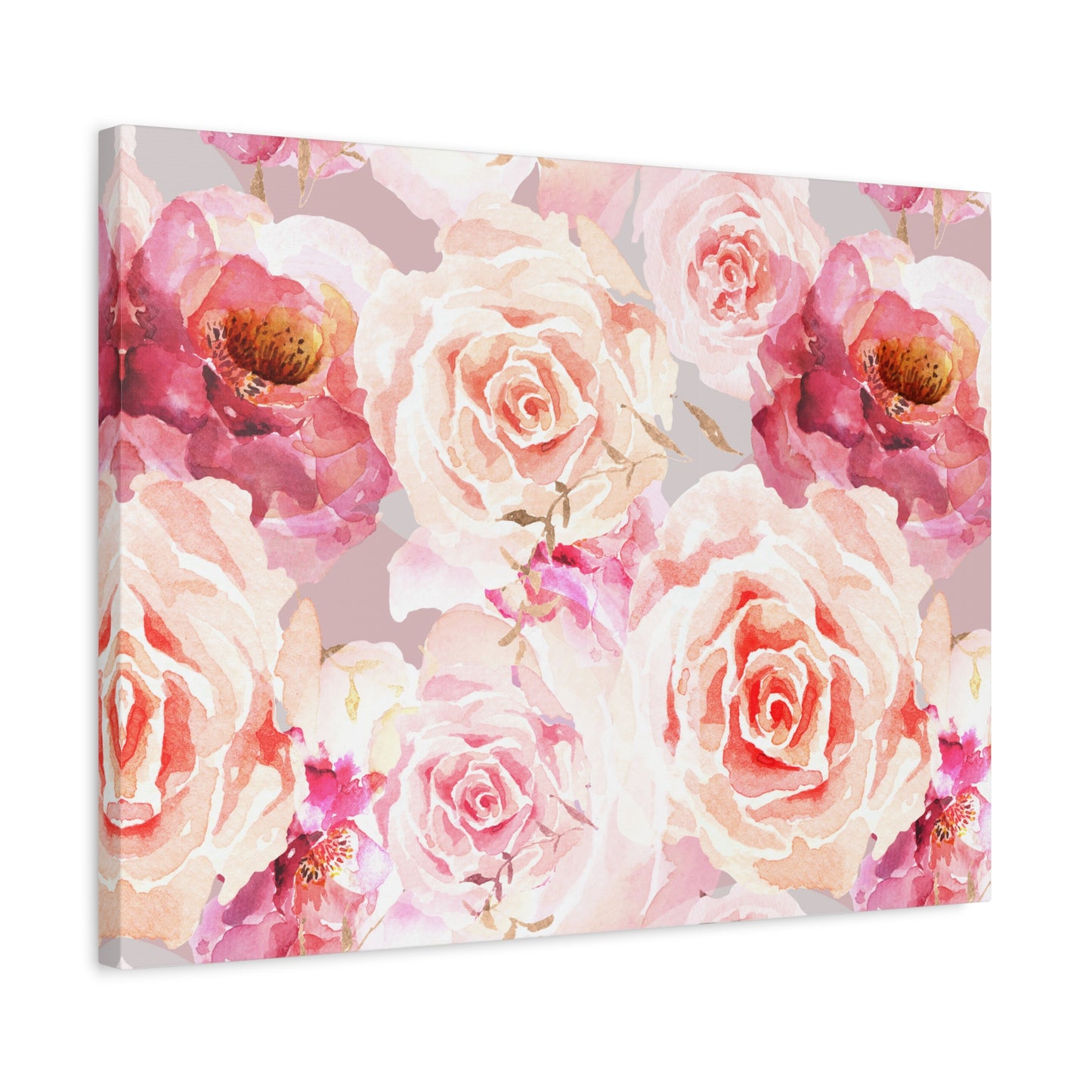 Bohemian Rose Canvas Wall Art Print - Multiple Sizing Options - Floral Canvas Wall Art, Beautiful Rose Blossom Decor, Home Decoration, Gift for Her, Wedding Present, Art for Living Room