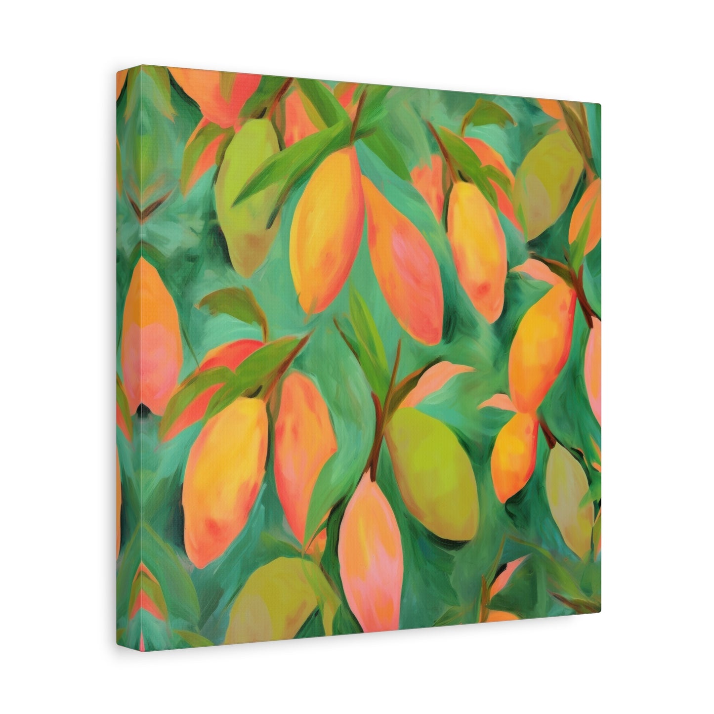Mangoes Canvas Art Print - Multiple Sizing Options - Vibrant Mango Canvas Wall Art Print, Colorful Wall Decor, Perfect for Gifts, Mango Lover's Decor