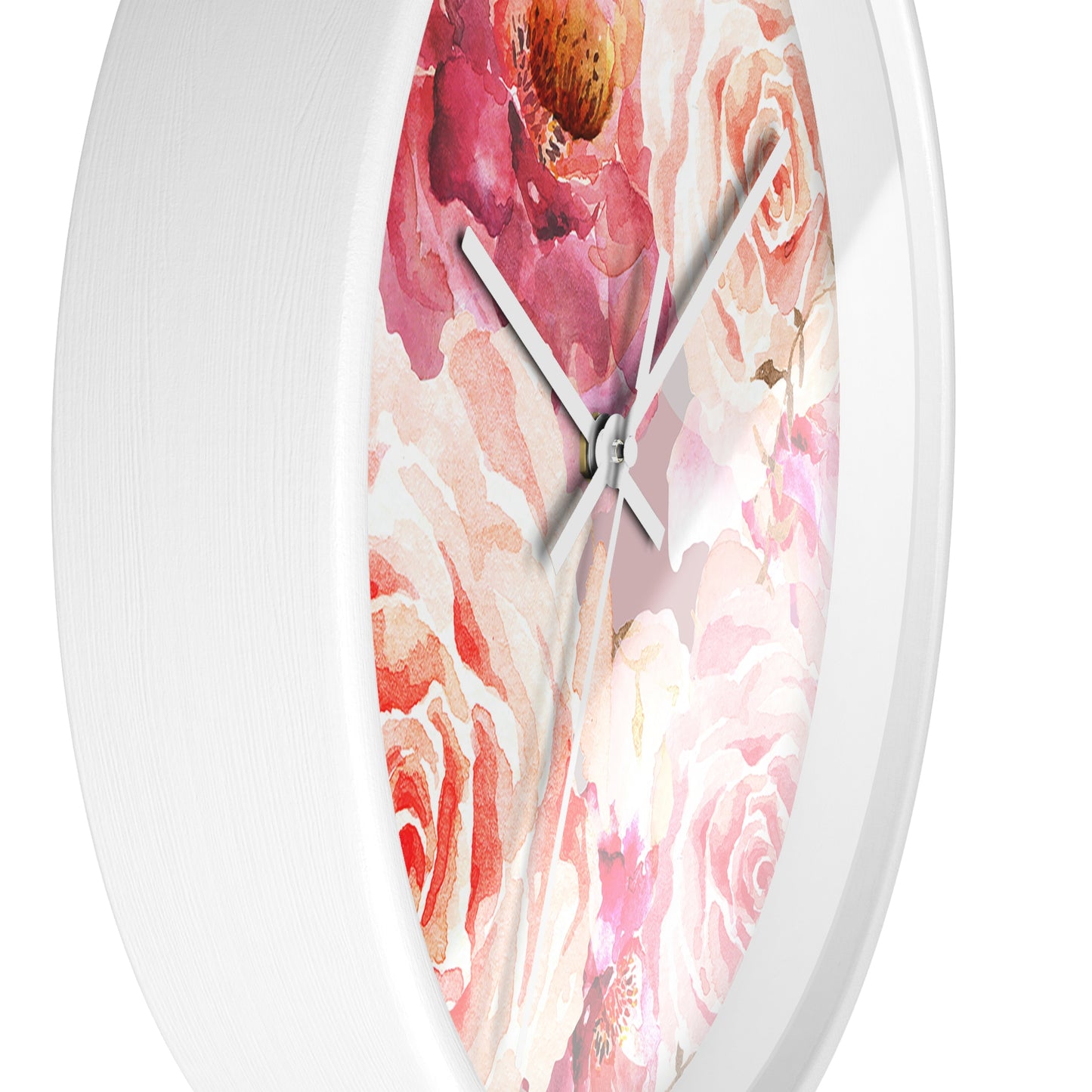 Bohemian Rose Wall Clock - Select from Black, White or Natural Wood Color