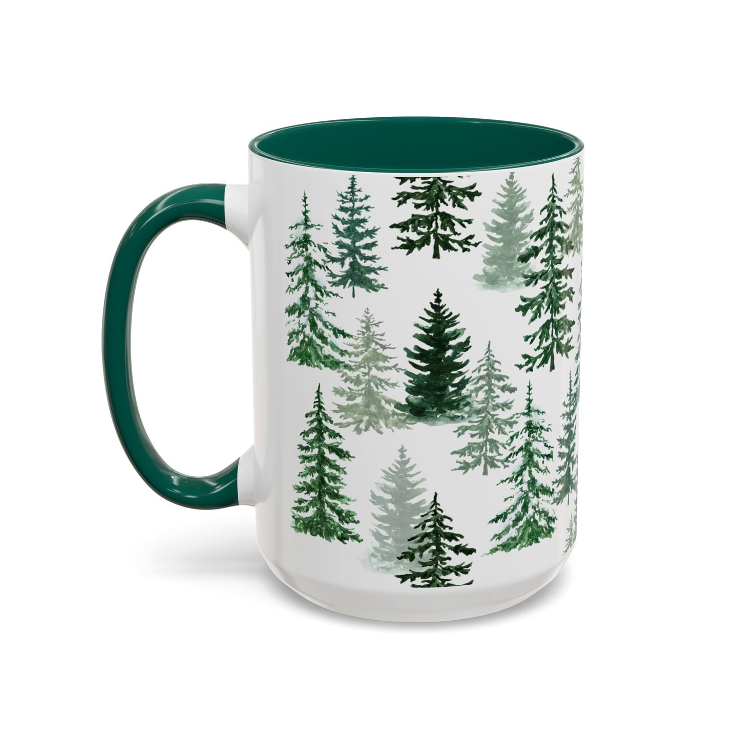 Fraser Fir Mug, 11 oz. & 15 oz. size options, Black or Green options - Christmas Mugs, Winter Coffee Mug, Christmas Coffee Cup Gift