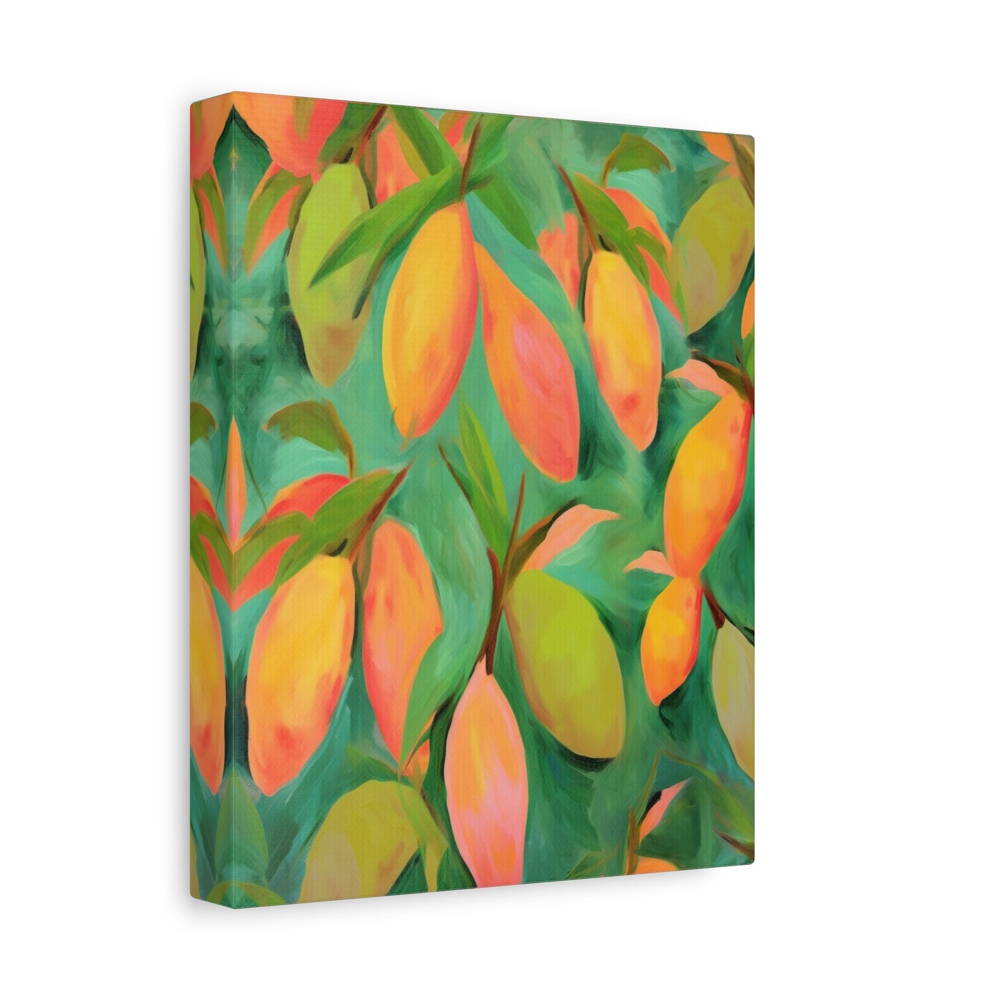 Mangoes Canvas Art Print - Multiple Sizing Options - Vibrant Mango Canvas Wall Art Print, Colorful Wall Decor, Perfect for Gifts, Mango Lover's Decor