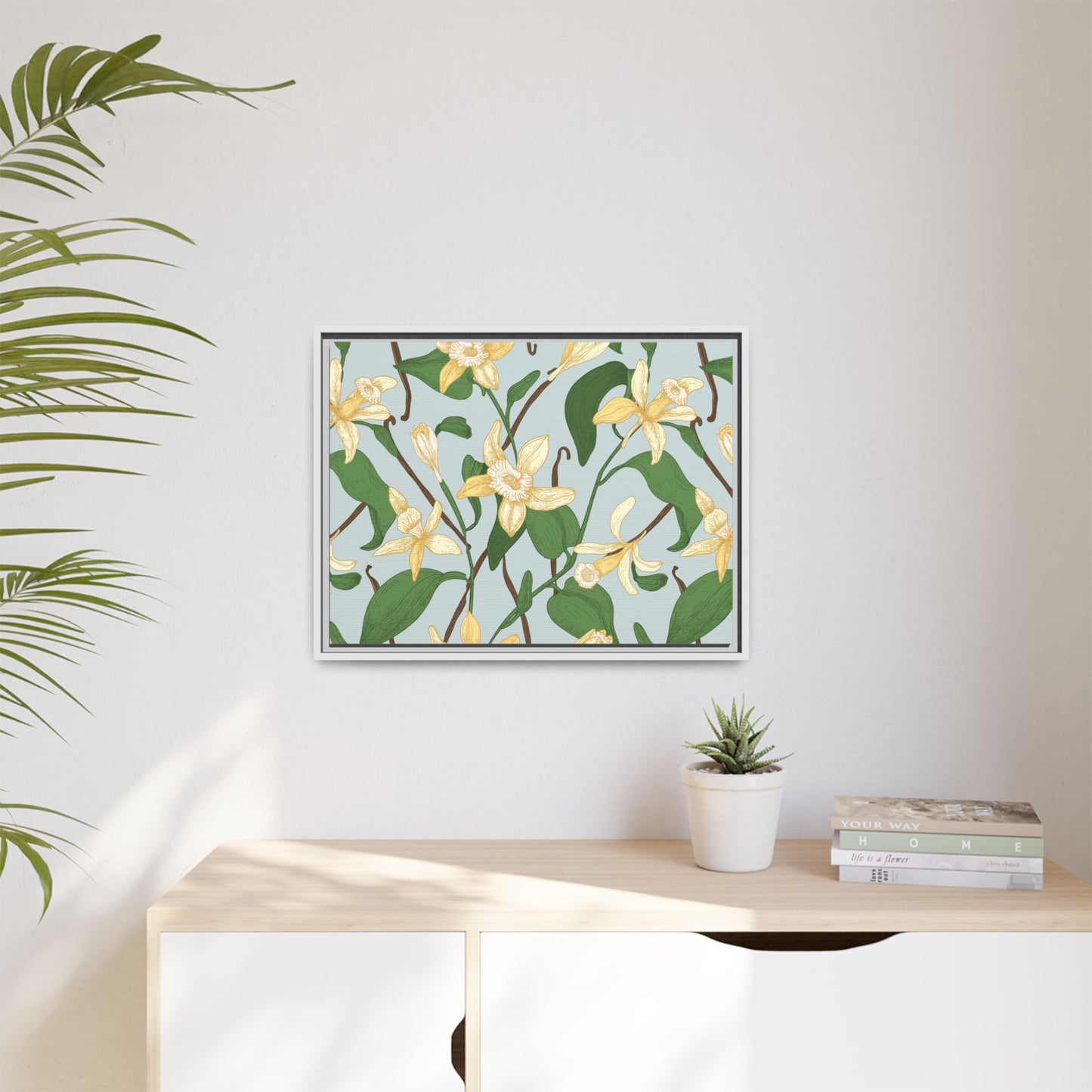 Vanilla Bean Framed Matte Canvas Art - Multiple Frame Colors & Size Options