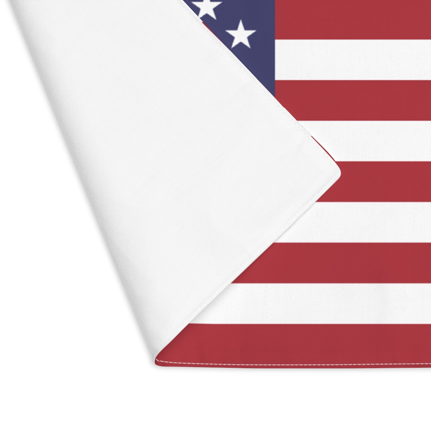 American Flag Placemat, 18" × 14" Cotton Twill - 1 count, Patriotic USA Flag Table Decor for Memorial Day, 4th of July Independence Day, BBQs, American Home Decor, Kitchen Table Setting - Price for 1 placemat