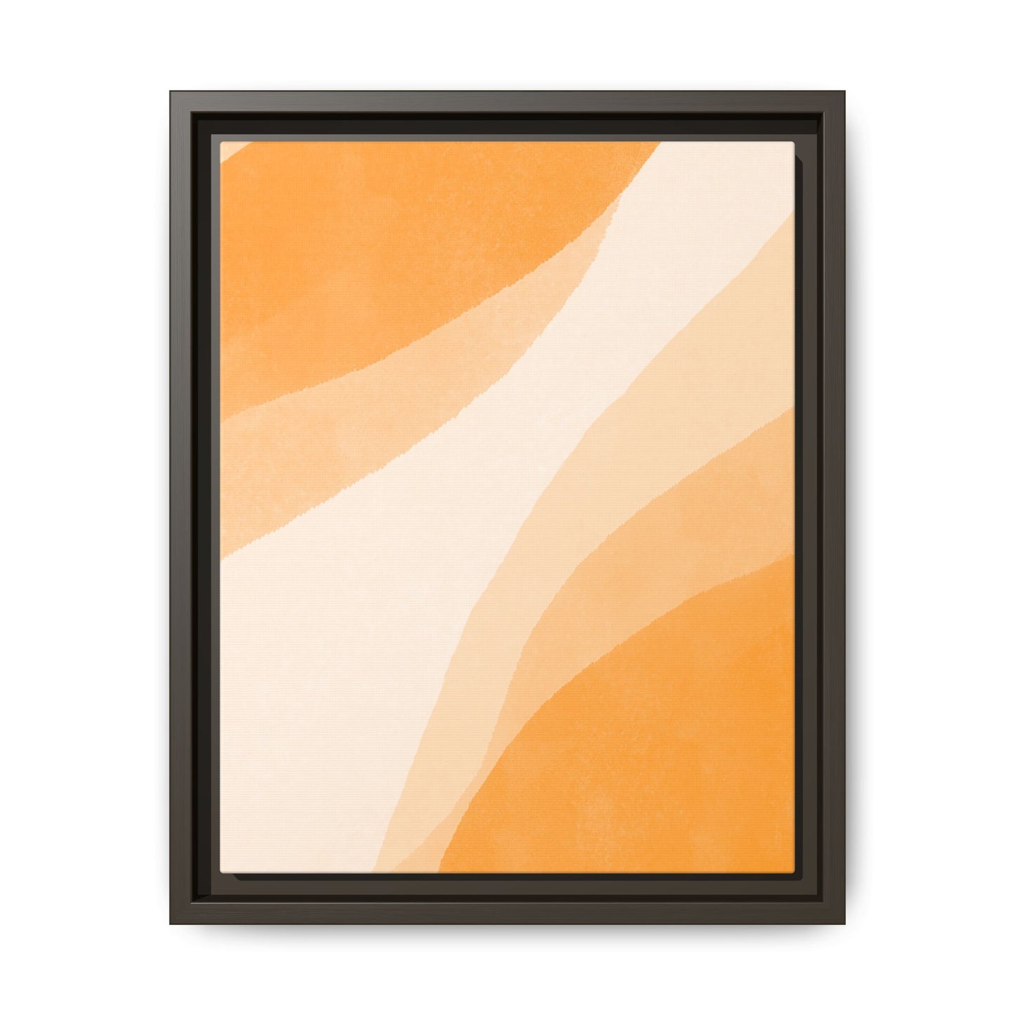 Orange Creamsicle Framed Matte Canvas Art - Multiple Frame Colors & Size Options