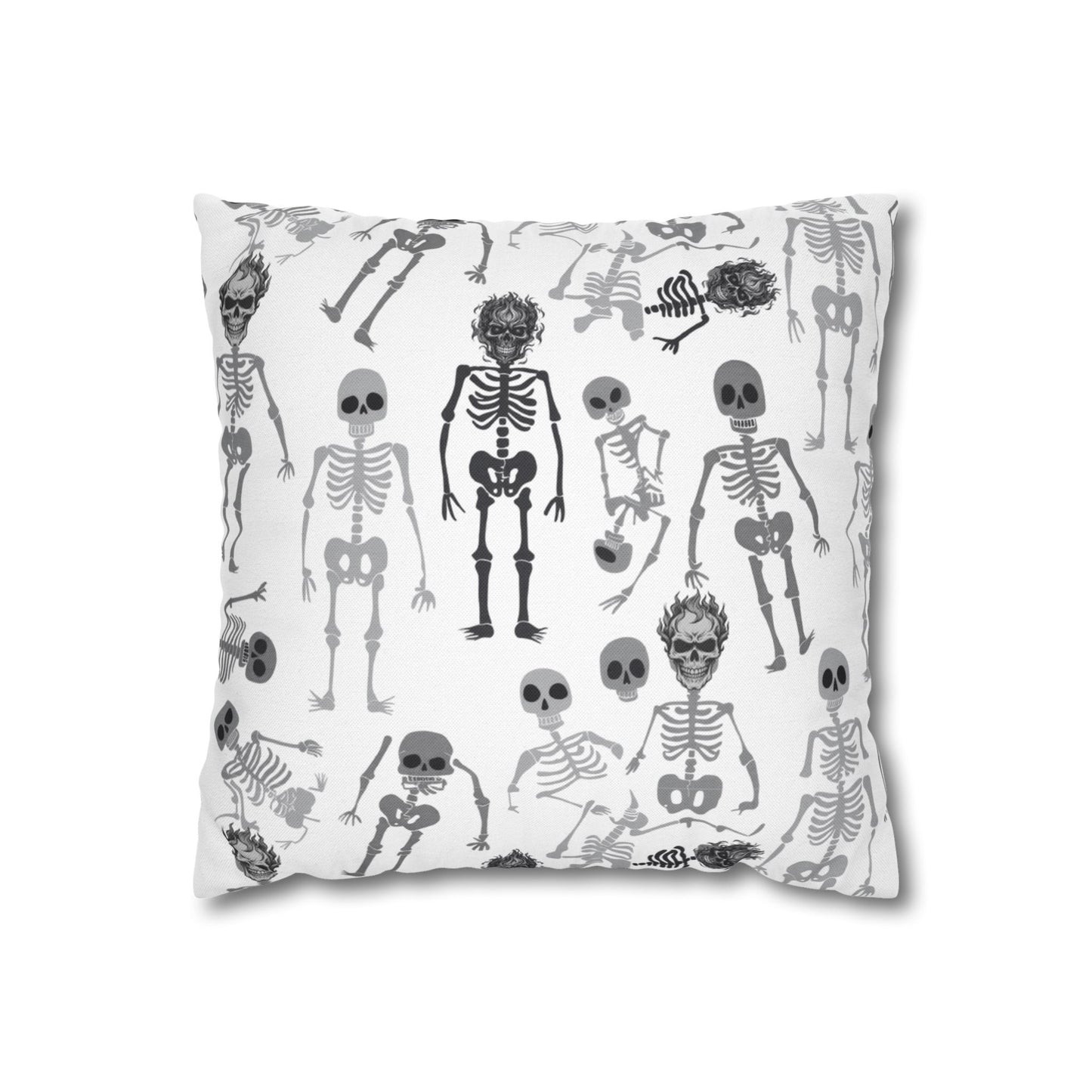 Skeletons Pillow Cover (no insert) - Multiple Sizes (14"x14", 16"x16", 18"x18", 20"x20") - Halloween Home Decor, Skeleton Throw Pillow, Halloween Throw Pillow Cover, Spooky Gift Idea, Unique Pillow Cover - Price for 1 pillow cover