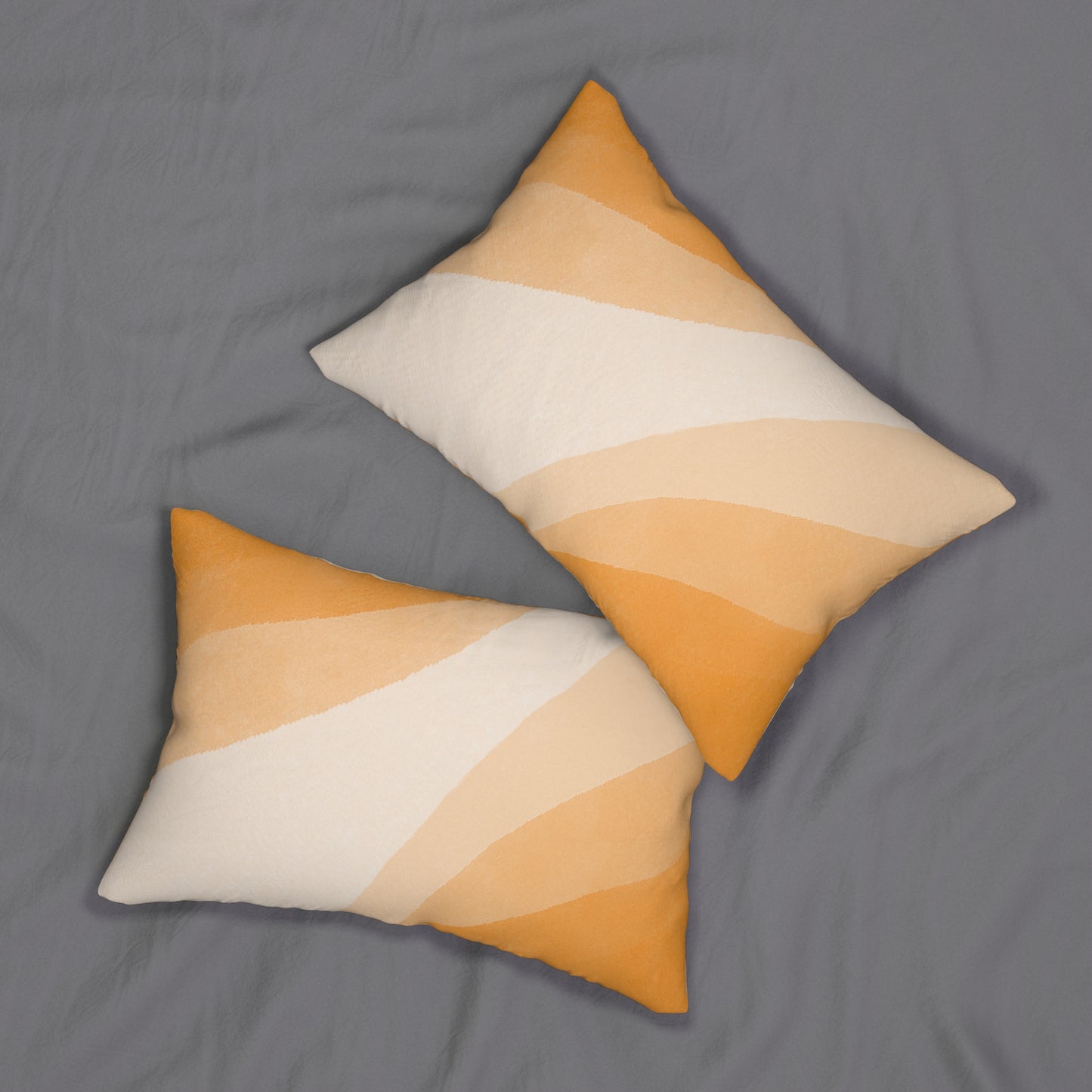 Orange Creamsicle Printed Lumbar Pillow with Insert (20" x 14") - Includes insert and zipper closure