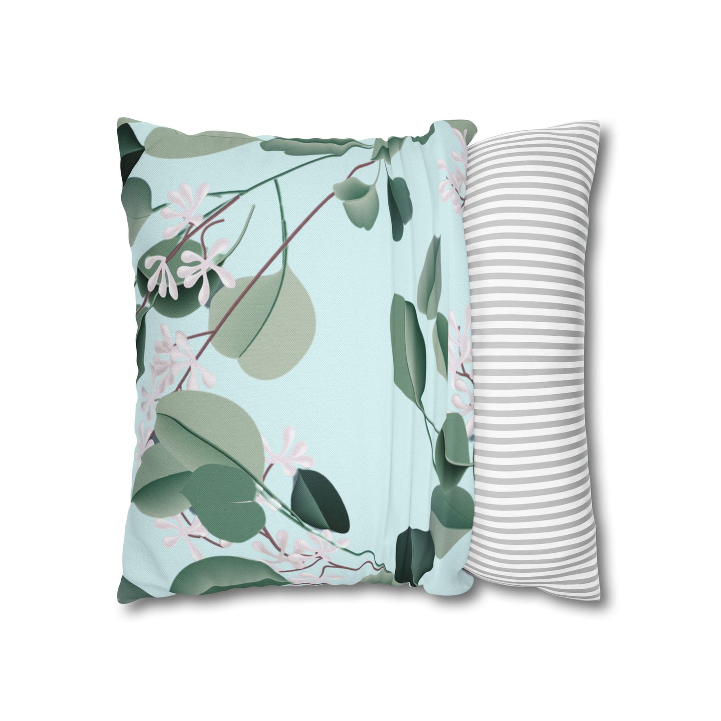 Spa Day Printed Square Pillow Cover (no insert) - Multiple Sizes (14"x14", 16"x16", 18"x18", 20"x20"), Includes zipper closure