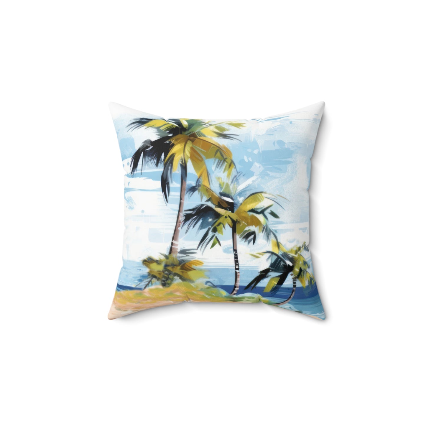Tropical Retreat Printed Square Pillow Cover with Insert - Multiple Sizes (14"x14", 16"x16", 18"x18", 20"x20"), Includes insert and zipper closure
