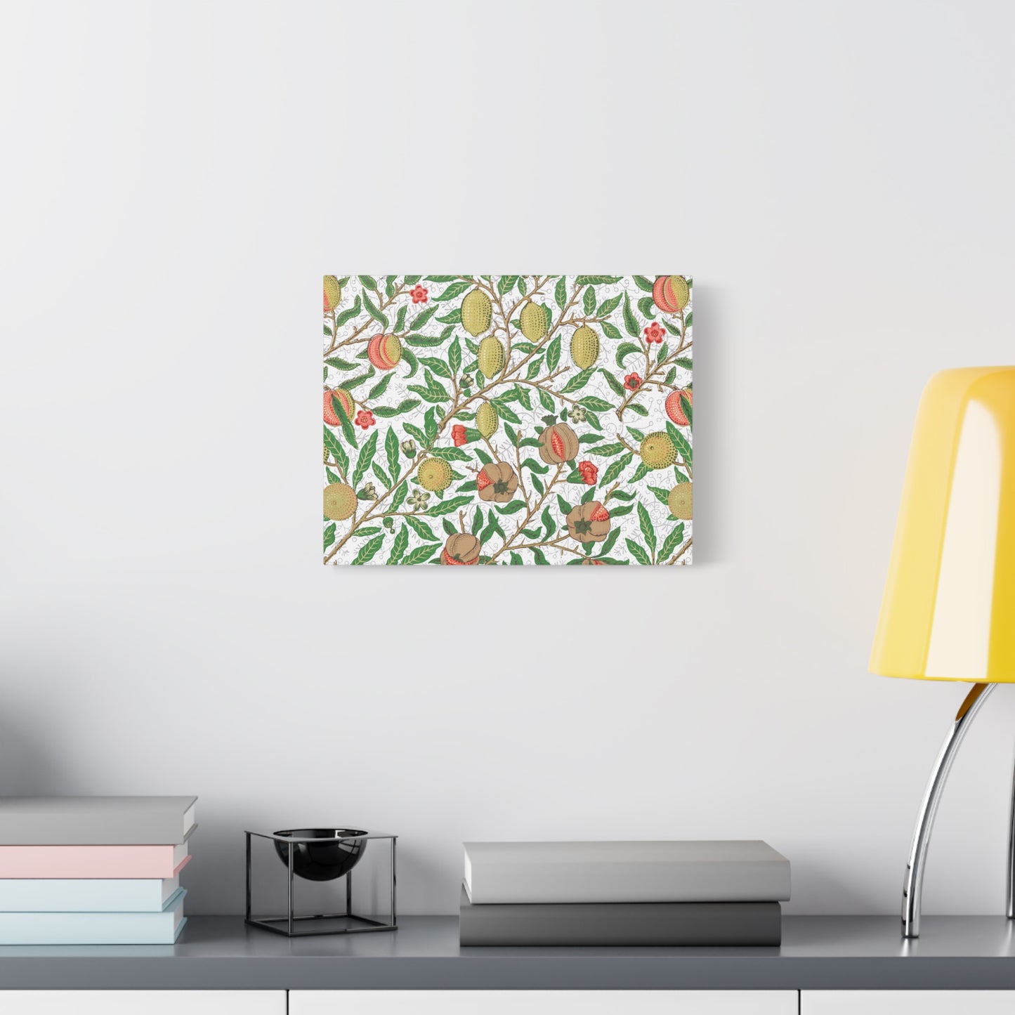 Lemon Verbena Canvas Art Print - Multiple Sizing Options - Stretched Canvas Wall Art, Botanical Wall Decor, Nature Art Print, Flower & Fruit Design, Fruit Illustration by Morris