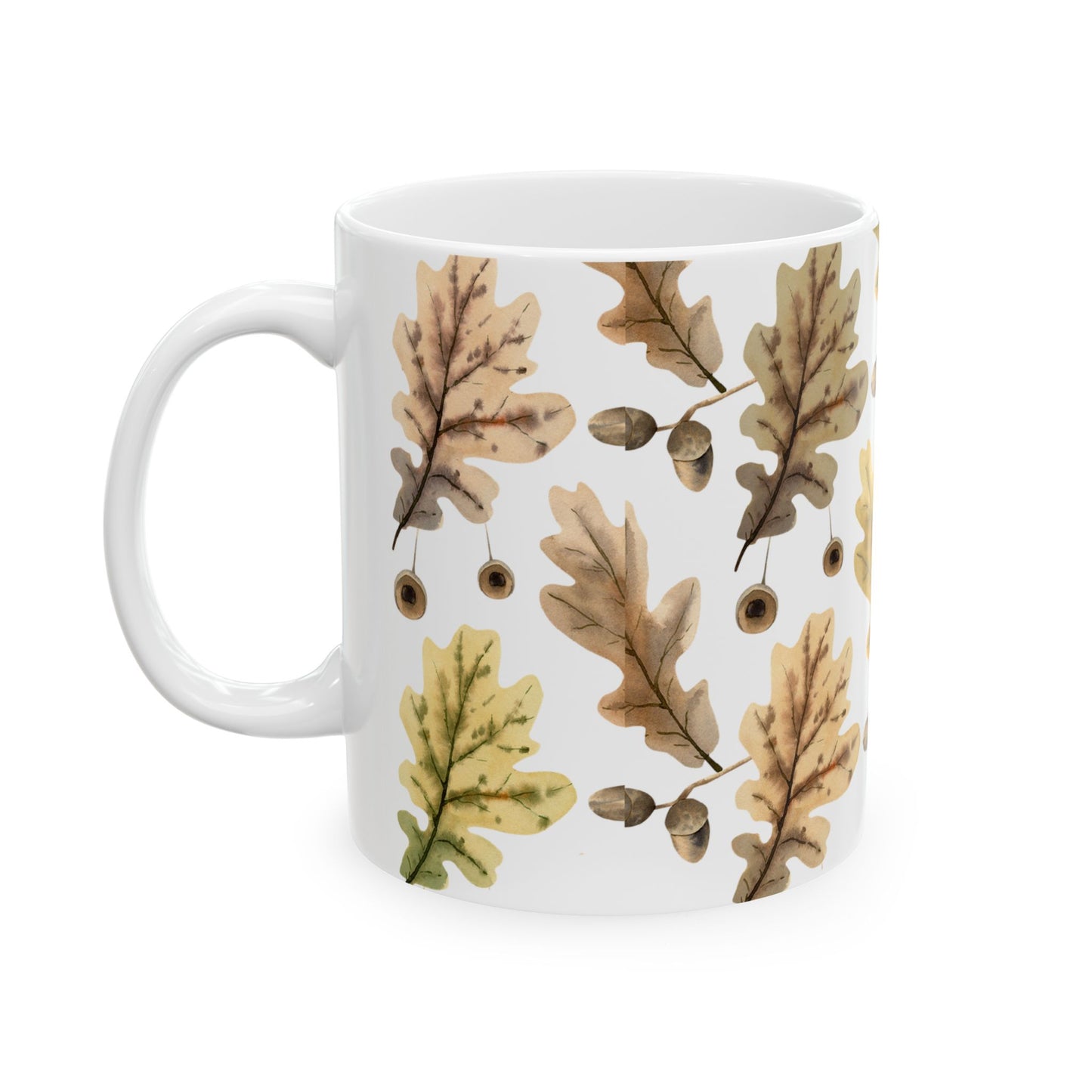 Oak Leaves Ceramic Mug - 11 oz. & 15 oz. options