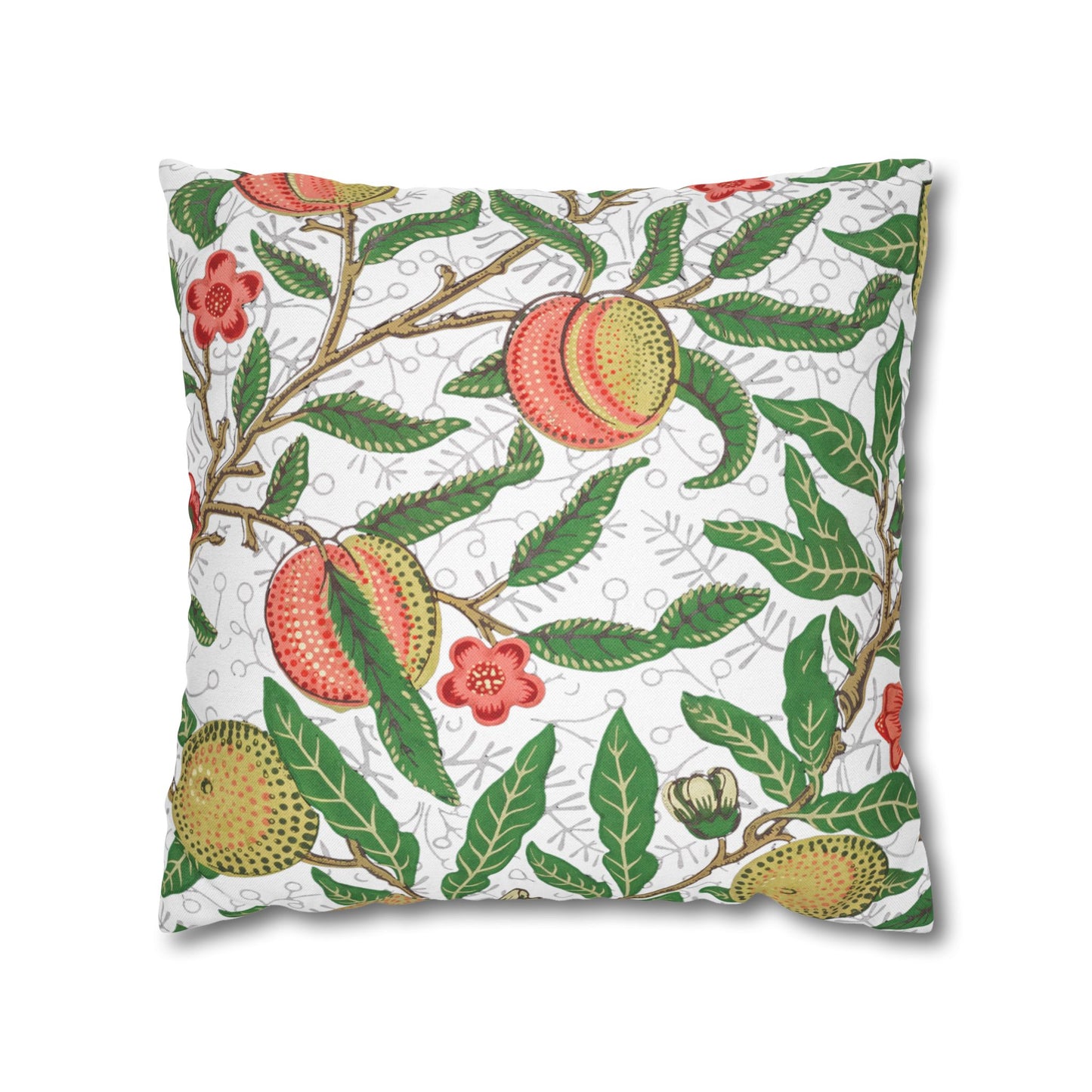 Lemon Verbena Printed Square Pillow Cover (No Insert) - Multiple Sizes (14"x14", 16"x16", 18"x18", 20"x20"), Includes zipper closure