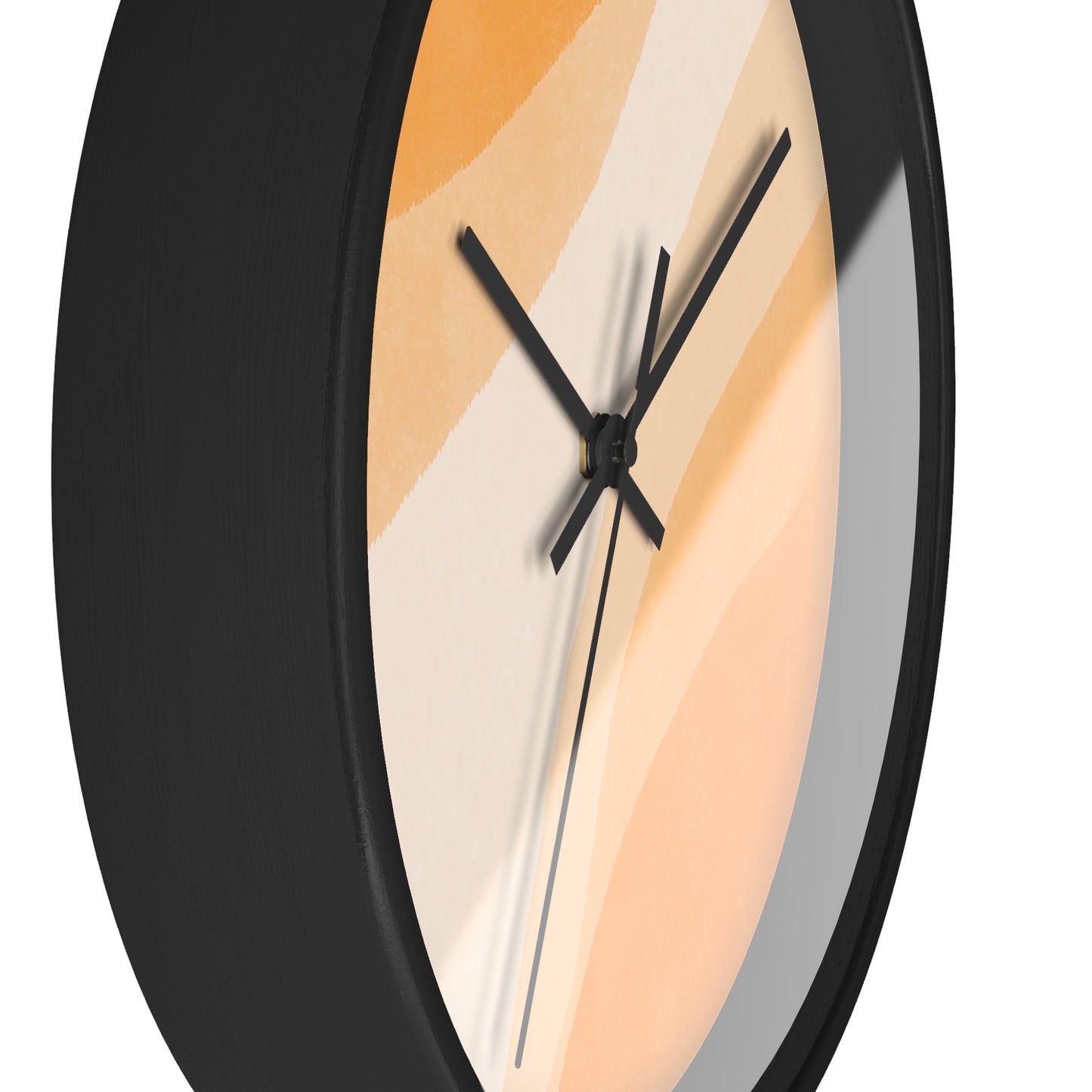 Orange Creamsicle Wall Clock - Select from Black, White or Natural Wood Color