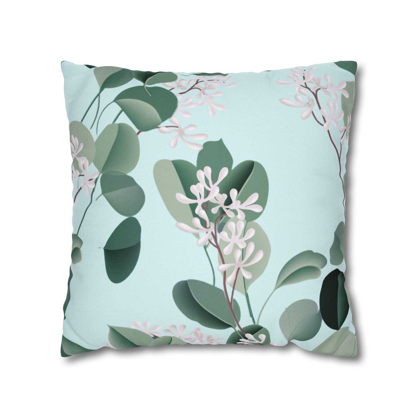 Spa Day Printed Square Pillow Cover (no insert) - Multiple Sizes (14"x14", 16"x16", 18"x18", 20"x20"), Includes zipper closure