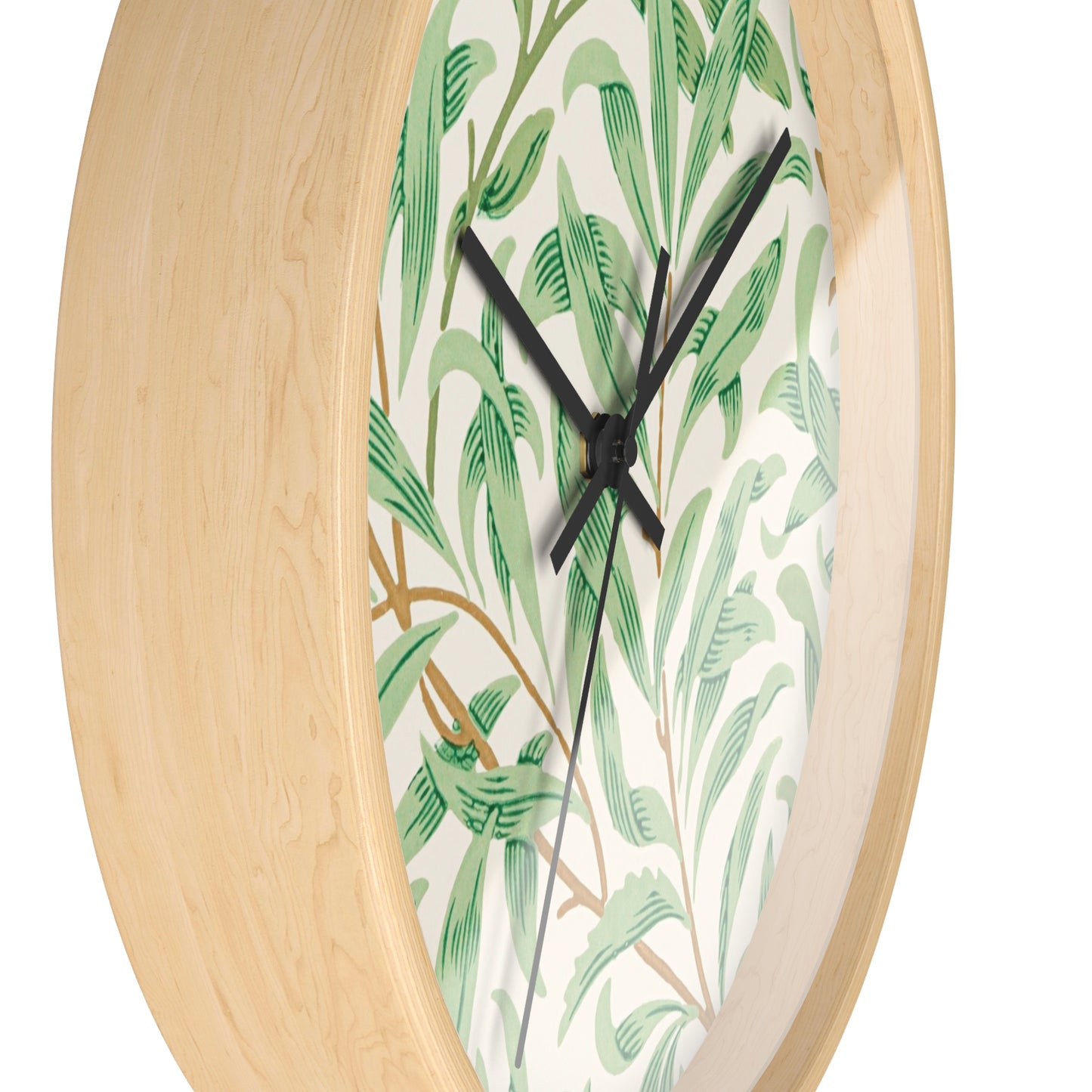 Willow Boughs Wall Clock - Select from Black, White or Natural Wood Frame