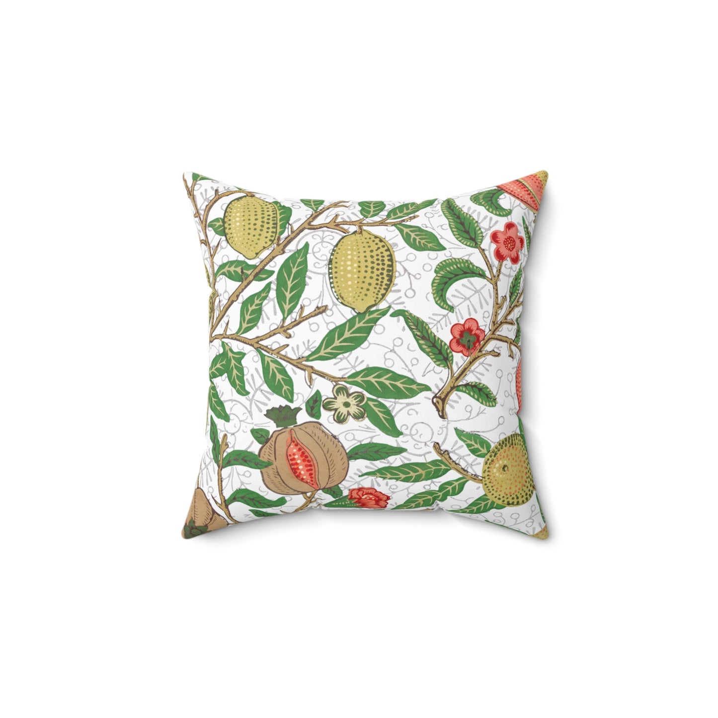 Lemon Verbena Printed Square Pillow Cover with Insert - Multiple Sizes (14"x14", 16"x16", 18"x18", 20"x20"), Includes insert and zipper closure