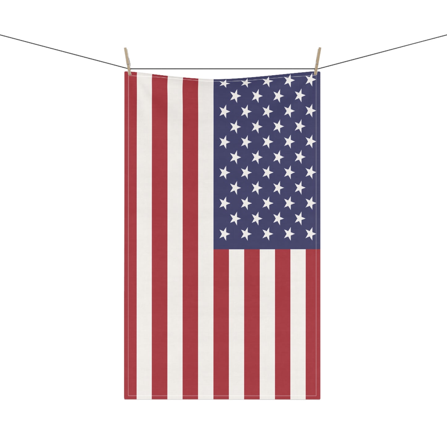 American Flag Tea Towel - Patriotic Cotton Kitchen Towels, USA Flag Dish Towels, Fourth of July Decor, Americana Home Accessories