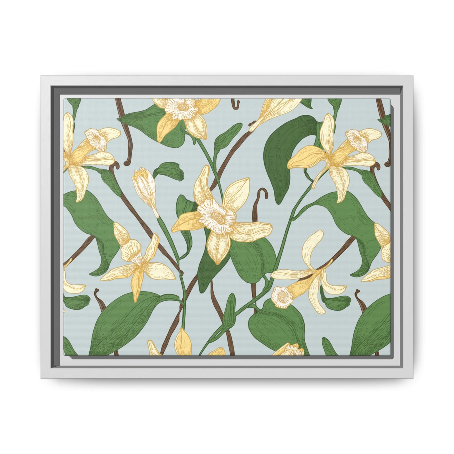 Vanilla Bean Framed Matte Canvas Art - Multiple Frame Colors & Size Options