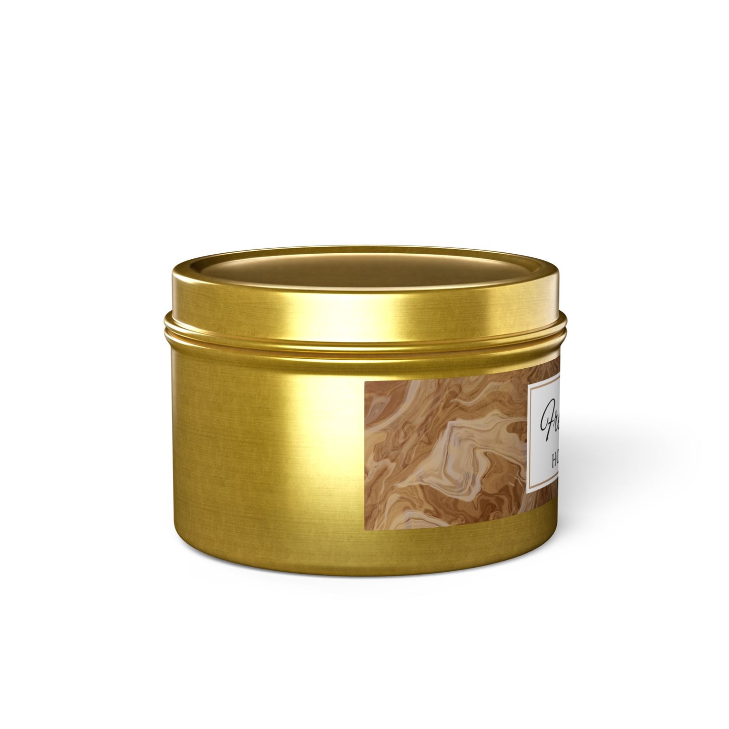 Fresh Coffee Scented Coconut Soy Wax Candle, 4 oz. Gold Tin Jar with Lid - Coffee Lover Candle Gift & Decor, Garamond, Aromatherapy Gift, Relaxing Coffee Candle