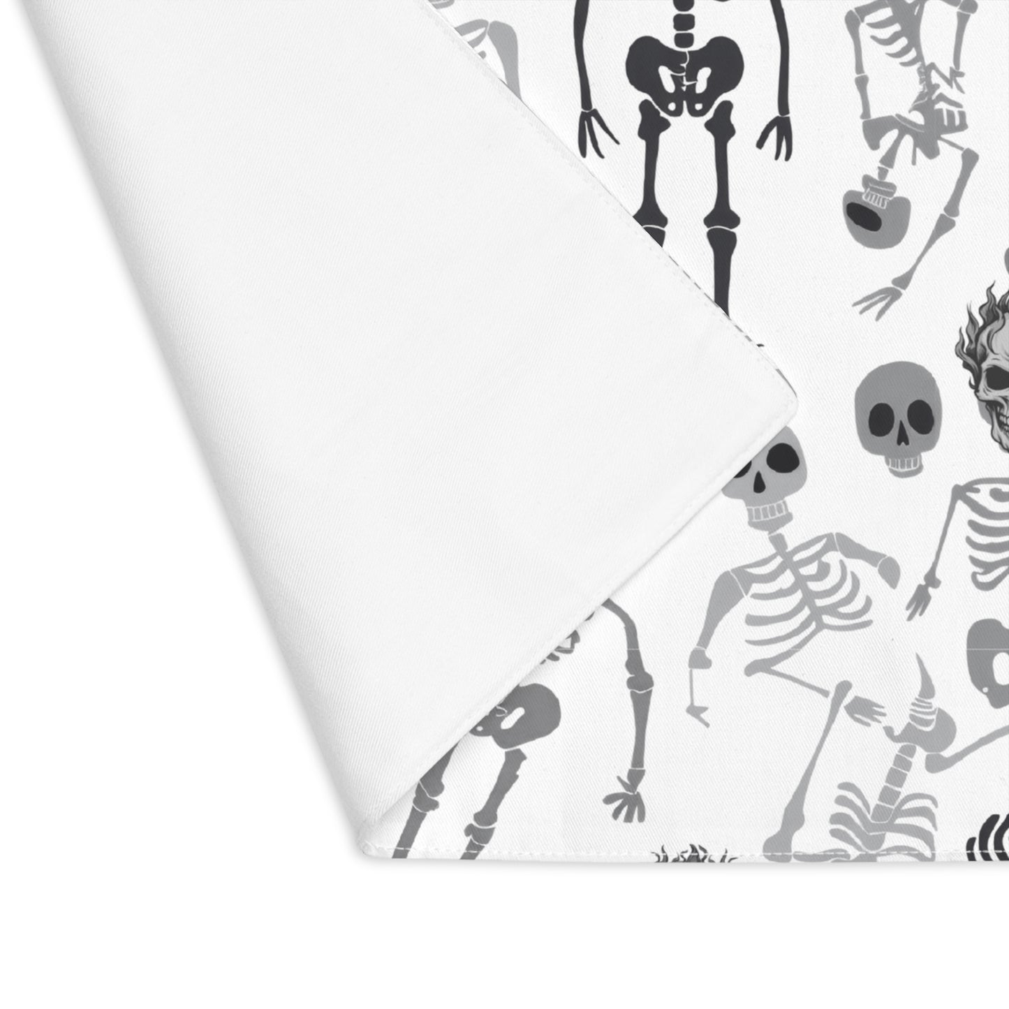 Spooky Skeletons Placemat, 18" × 14" Cotton Twill Fun Halloween Table Decor, Skeleton Table Decor, Halloween Party Decor, Halloween Gift Idea - Price for 1 placemat