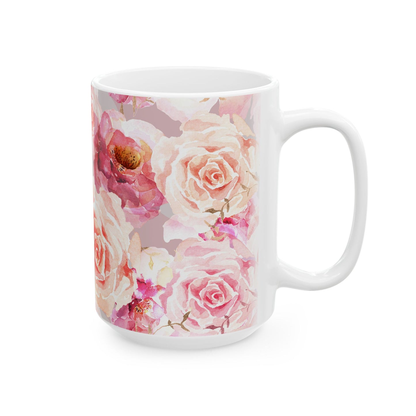 Bohemian Rose Ceramic Mug - 11 oz. & 15 oz. options