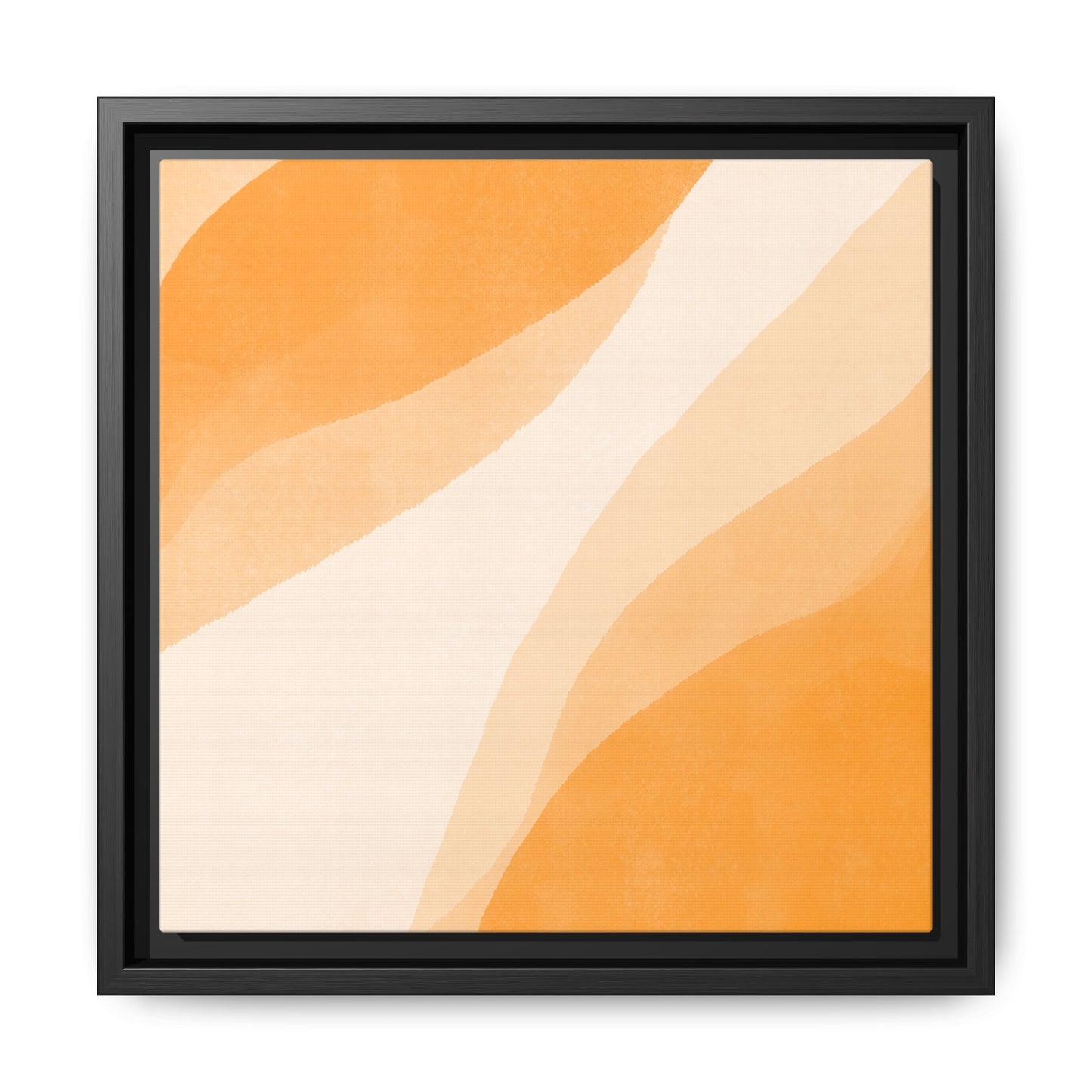 Orange Creamsicle Framed Matte Canvas Art - Multiple Frame Colors & Size Options