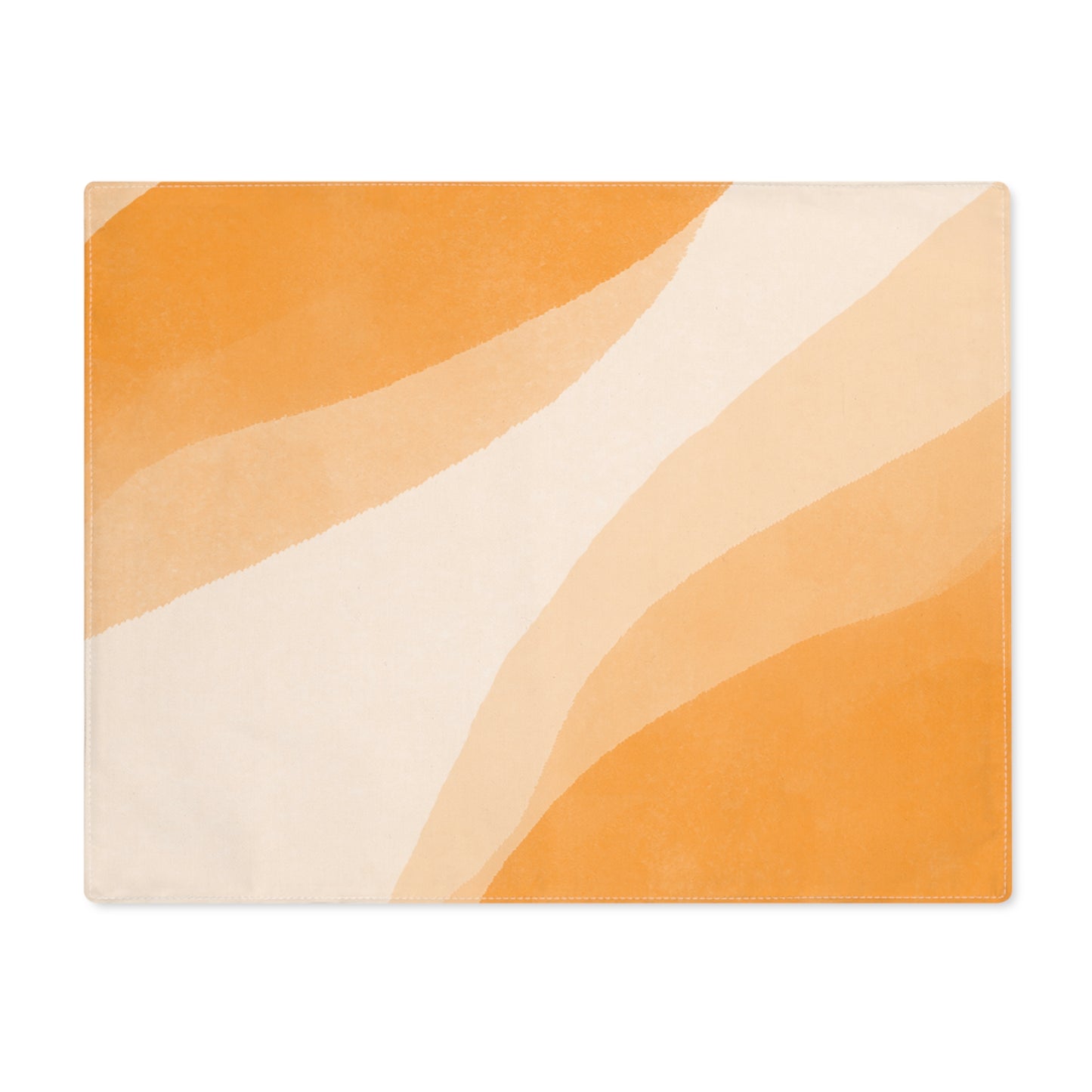 Orange Creamsicle Placemat - 18" × 14" Cotton Twill - 1 count Modern Geometric Design, Table Decor for Home, Kitchen Essentials, Summer Parties, Gift Idea