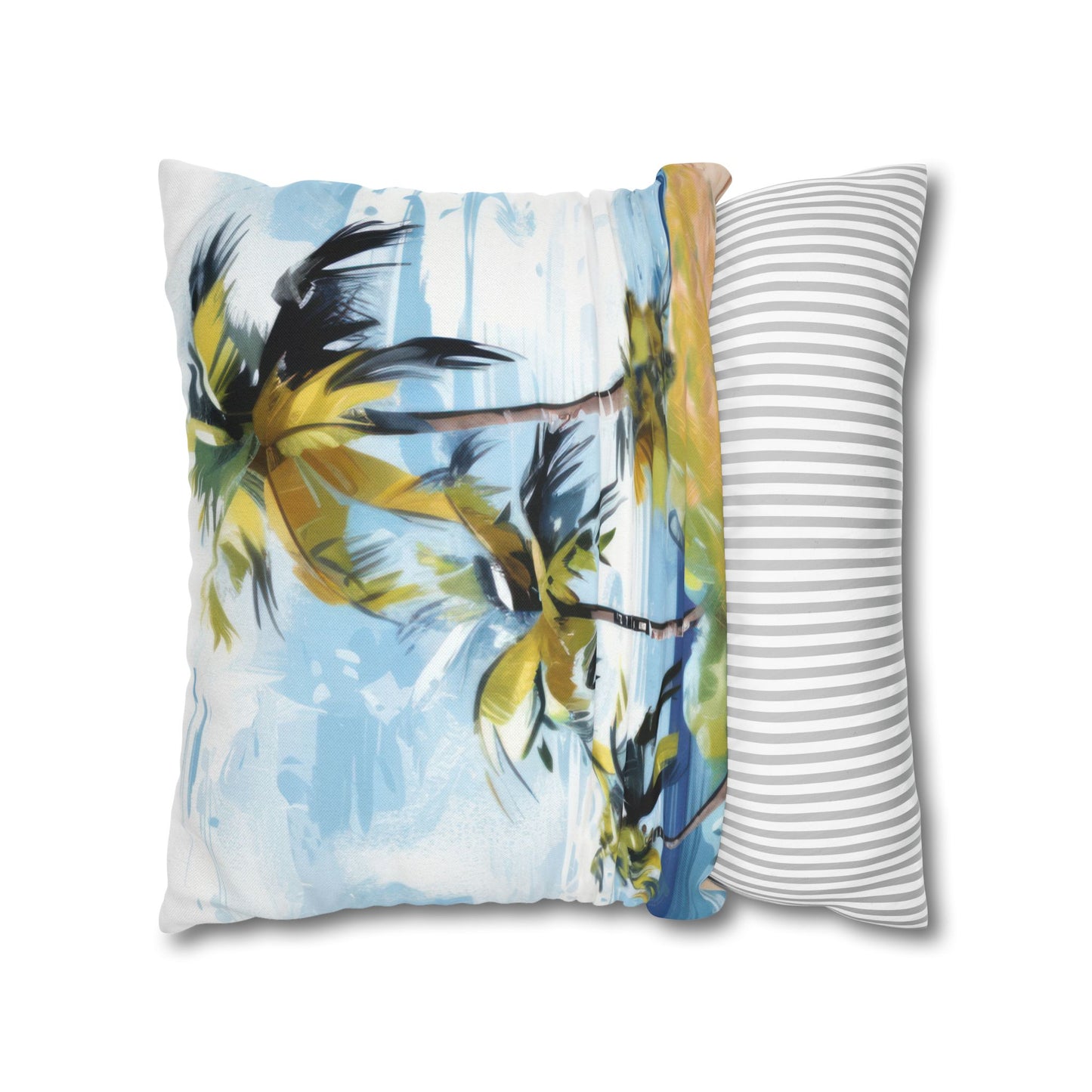 Tropical Retreat Printed Square Pillow Cover (no insert) - Multiple Sizes (14"x14", 16"x16", 18"x18", 20"x20"), Includes zipper closure