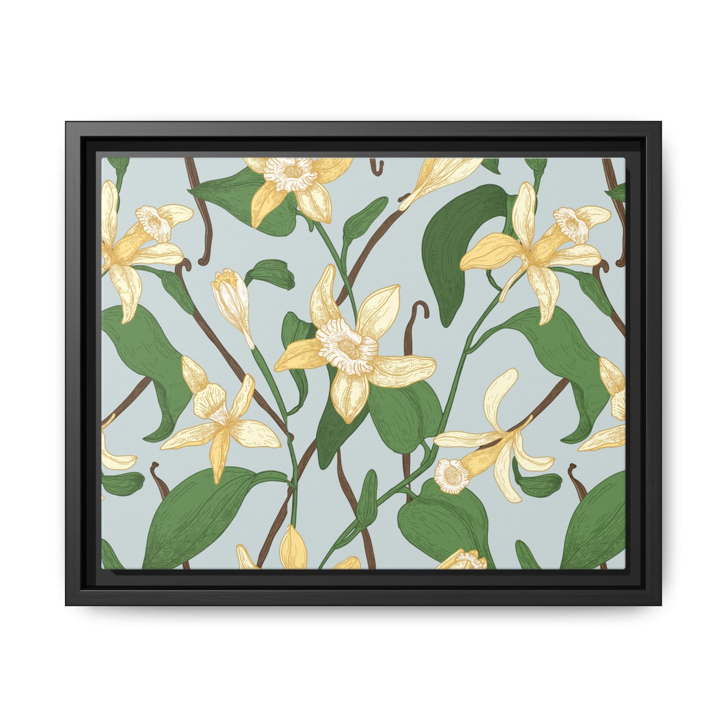 Vanilla Bean Framed Matte Canvas Art - Multiple Frame Colors & Size Options