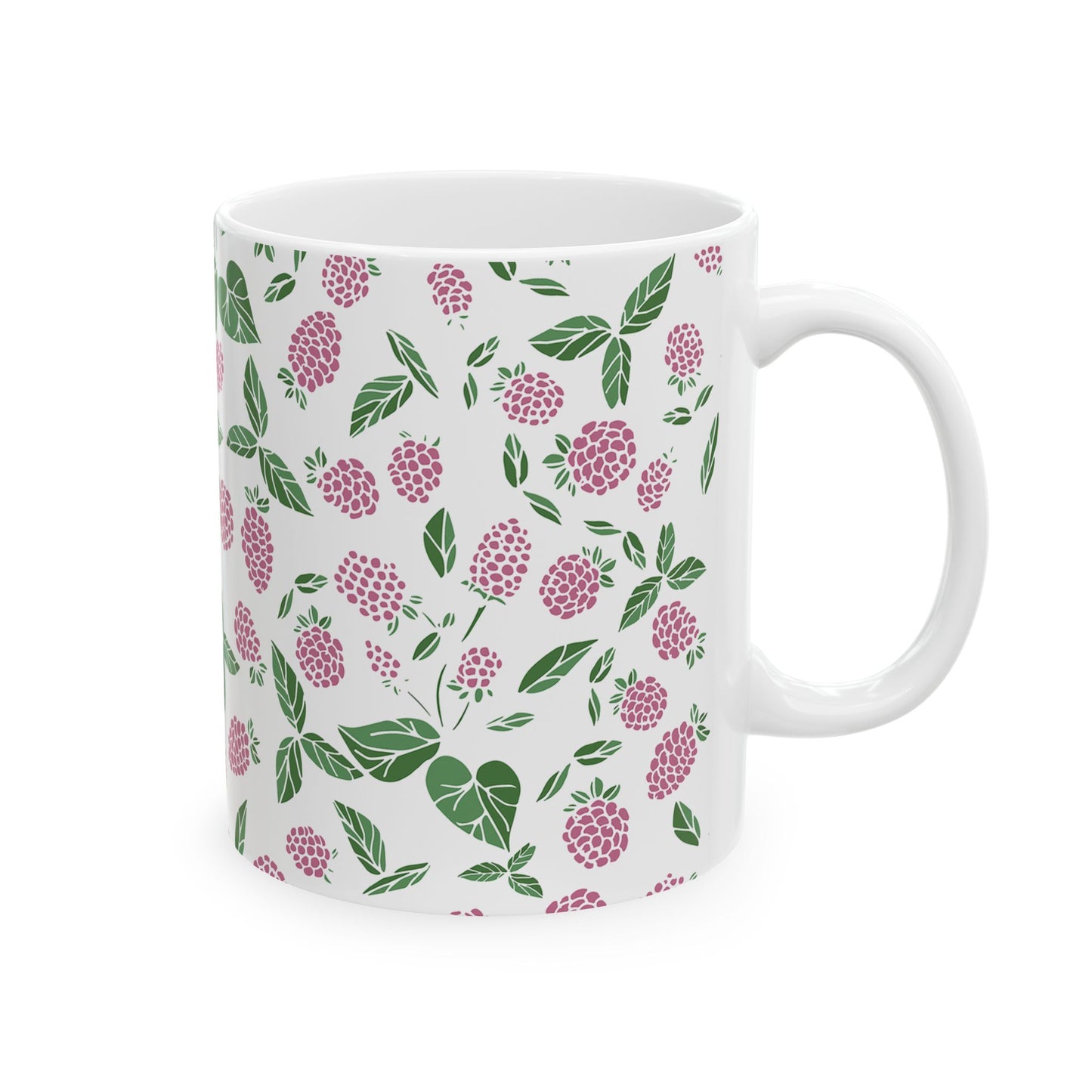 Pink Berry Ceramic Mug - 11 oz. & 15 oz. options