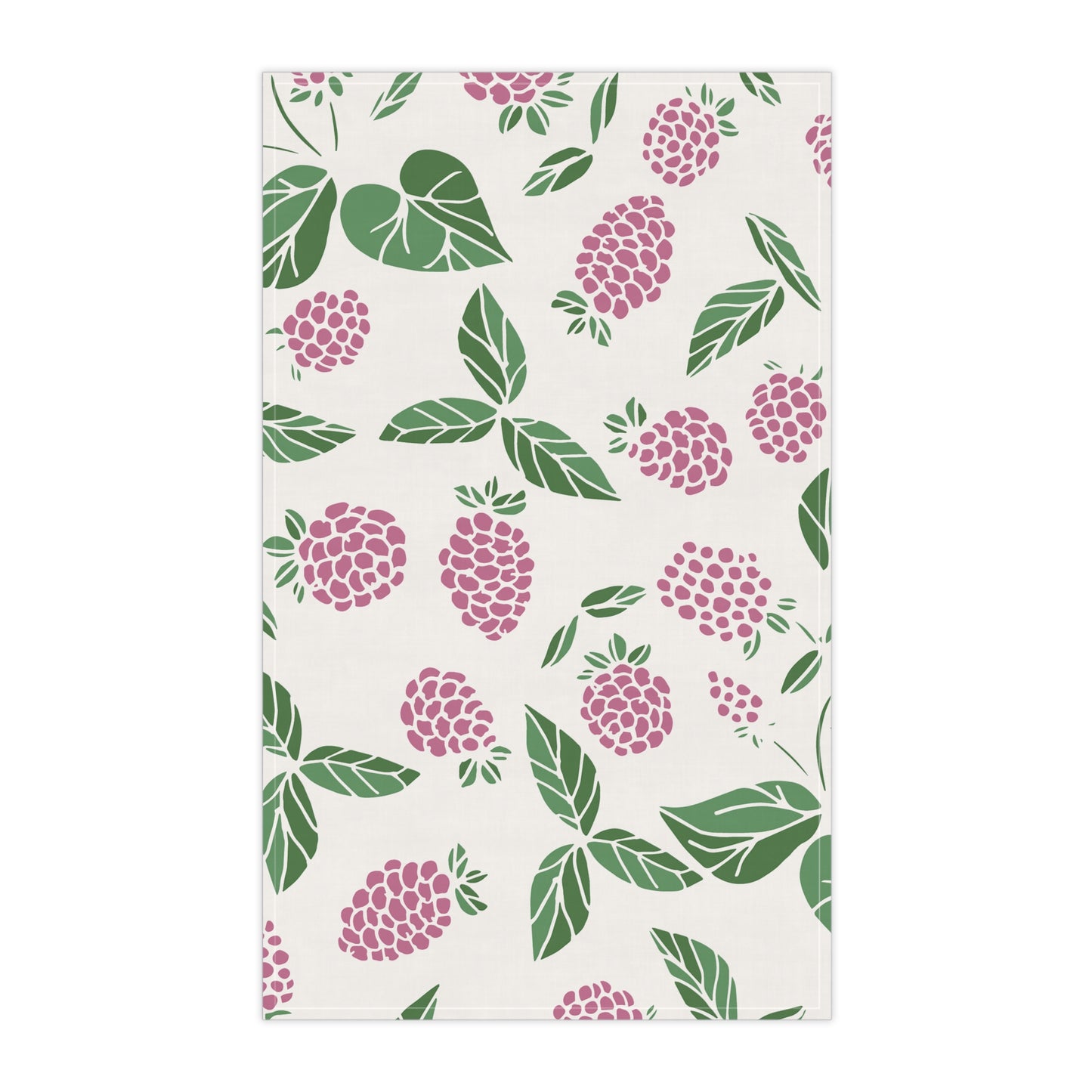 Pink Berry Printed Tea Towels - 100% Cotton Twill, 18" x 30"
