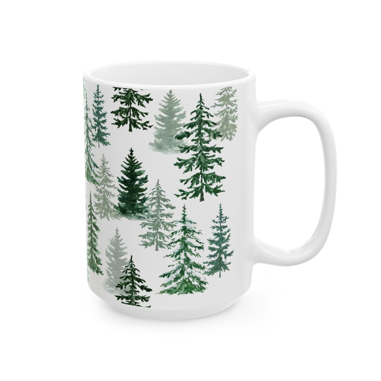 Fraser Fir Mug - 11 oz. & 15 oz. options, Christmas Mugs, Winter Coffee Mug, Christmas Coffee Cup Gift