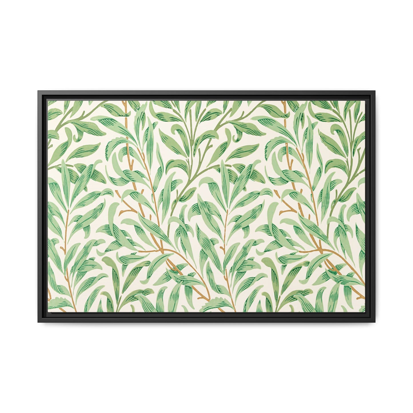 Willow Boughs Framed Matte Canvas Art - Multiple Frame Color & Size Options