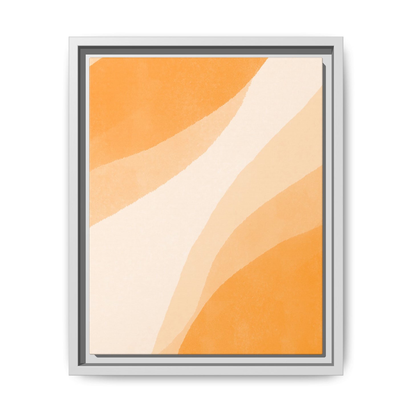 Orange Creamsicle Framed Matte Canvas Art - Multiple Frame Colors & Size Options