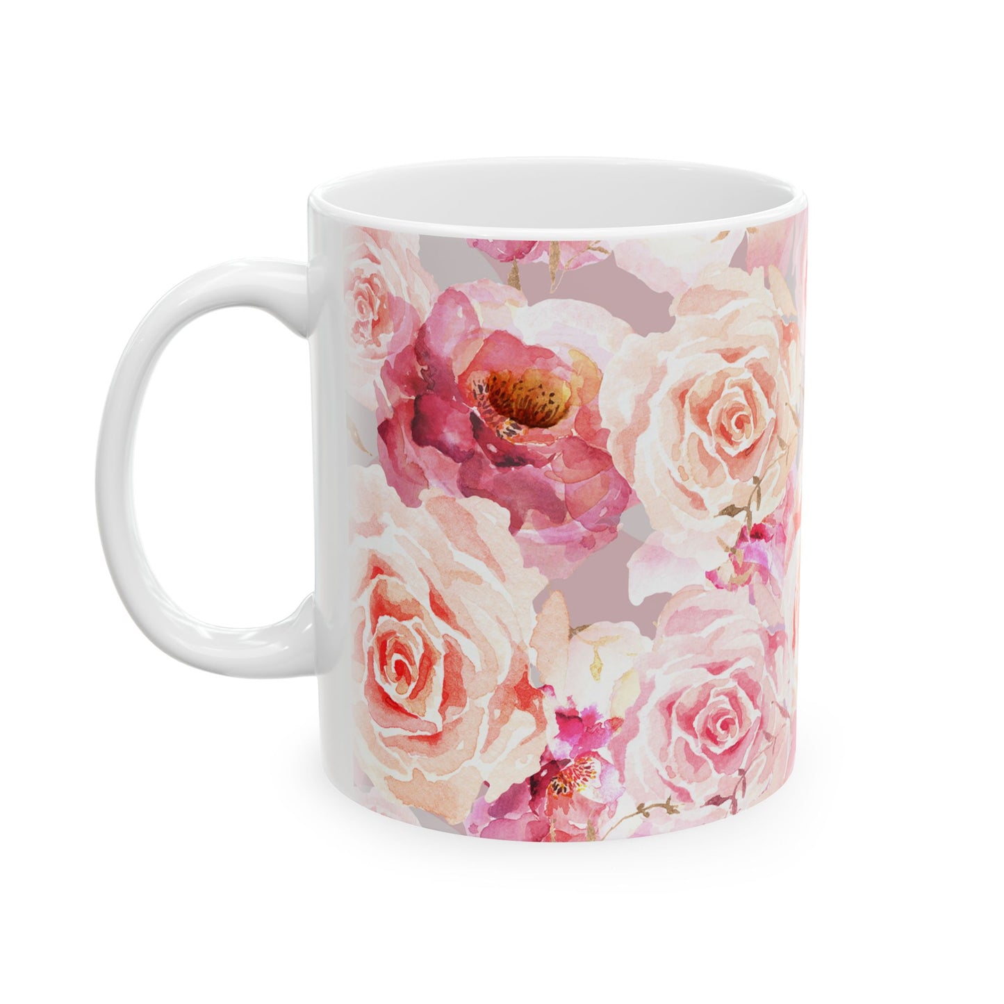 Bohemian Rose Ceramic Mug - 11 oz. & 15 oz. options