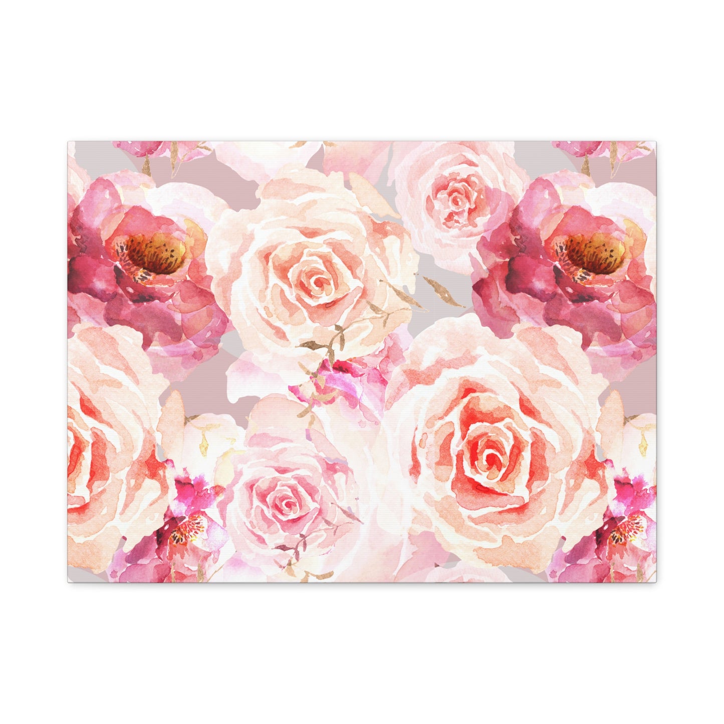 Bohemian Rose Canvas Wall Art Print - Multiple Sizing Options - Floral Canvas Wall Art, Beautiful Rose Blossom Decor, Home Decoration, Gift for Her, Wedding Present, Art for Living Room