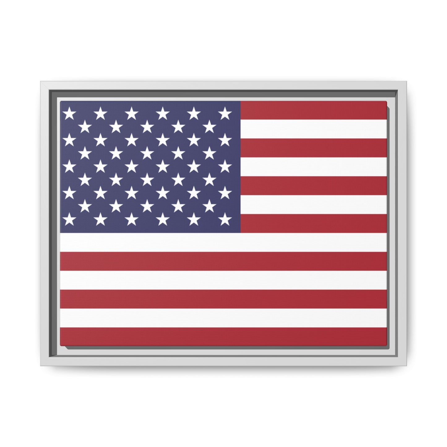 American Flag Framed Canvas Wall Art, Multiple Sizing Options with 1.25" depth - Patriotic Home Decor, USA Flag Artwork, Independence Day Decoration, Gift for Veterans