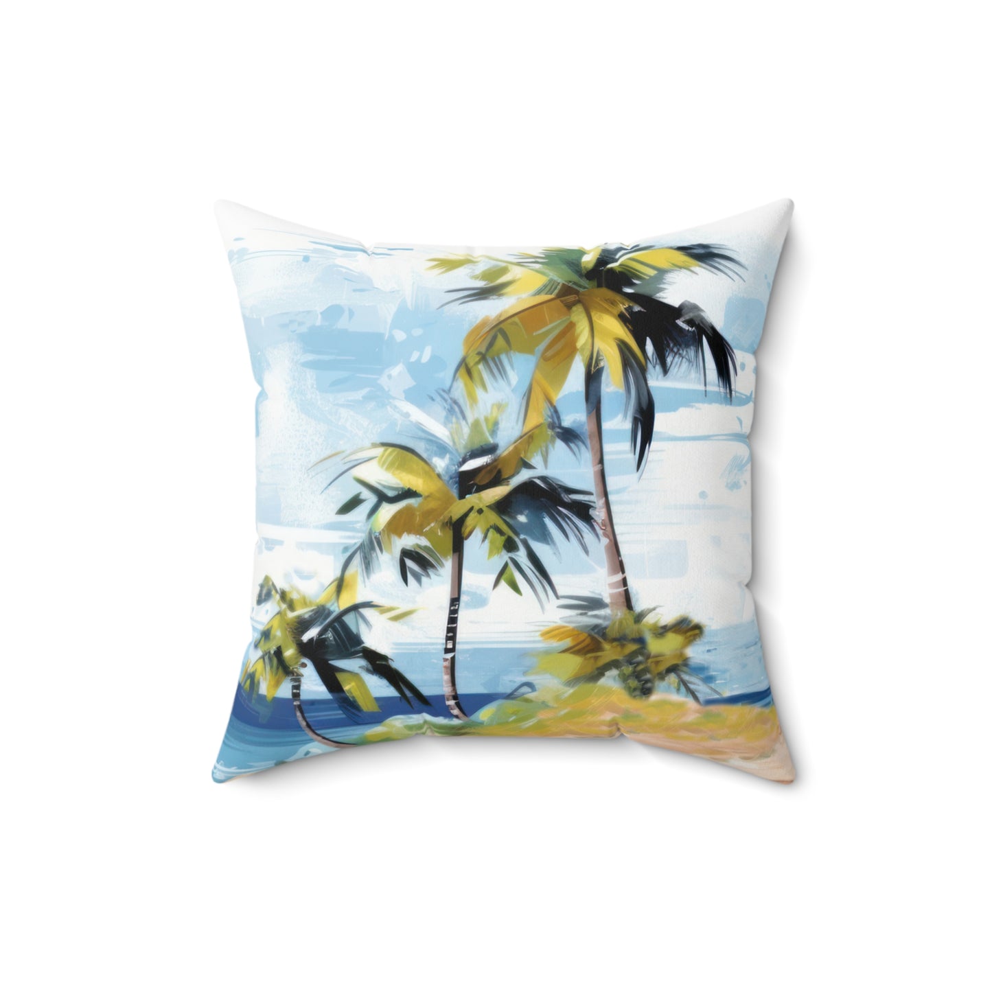 Tropical Retreat Printed Square Pillow Cover with Insert - Multiple Sizes (14"x14", 16"x16", 18"x18", 20"x20"), Includes insert and zipper closure