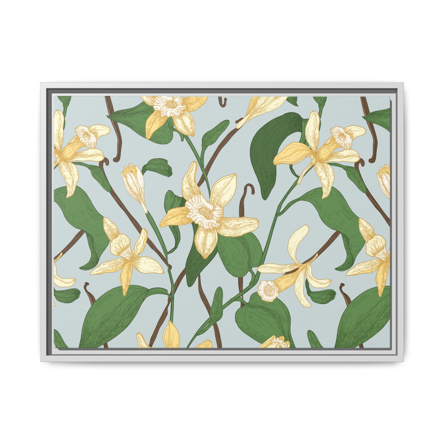 Vanilla Bean Framed Matte Canvas Art - Multiple Frame Colors & Size Options