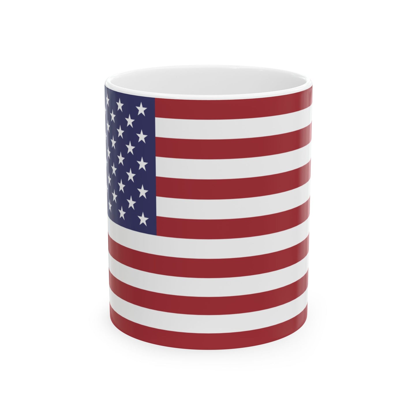 American Flag Mug - 11 oz. & 15 oz. size options - Patriotic Ceramic Mug | USA Flag Design for Coffee Lovers, 4th of July Gift, Home Decor, Tea Drinkware, Independence Day Celebration