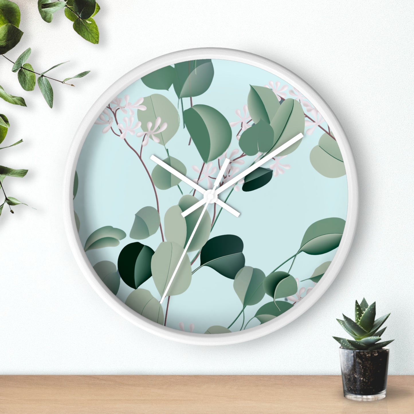Spa Day Wall Clock - Select from Black, White or Natural Wood Color
