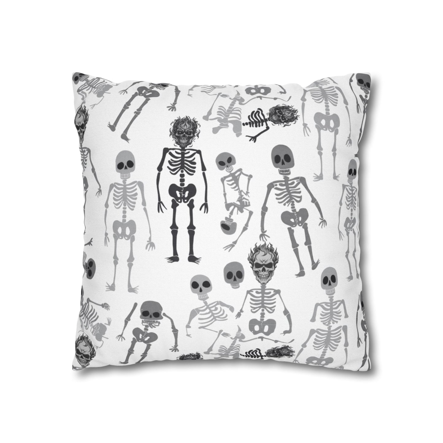 Skeletons Pillow Cover (no insert) - Multiple Sizes (14"x14", 16"x16", 18"x18", 20"x20") - Halloween Home Decor, Skeleton Throw Pillow, Halloween Throw Pillow Cover, Spooky Gift Idea, Unique Pillow Cover - Price for 1 pillow cover