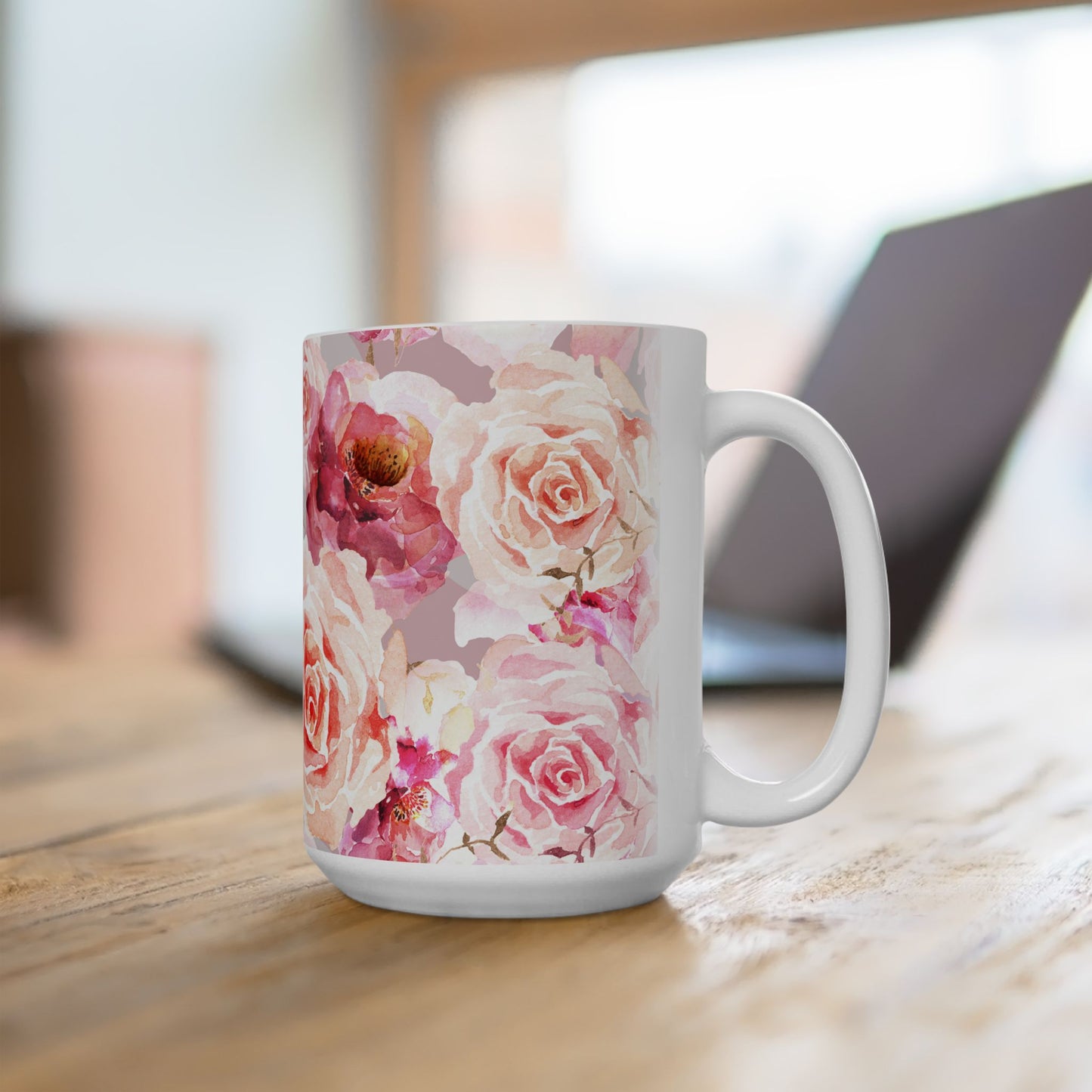 Bohemian Rose Ceramic Mug - 11 oz. & 15 oz. options