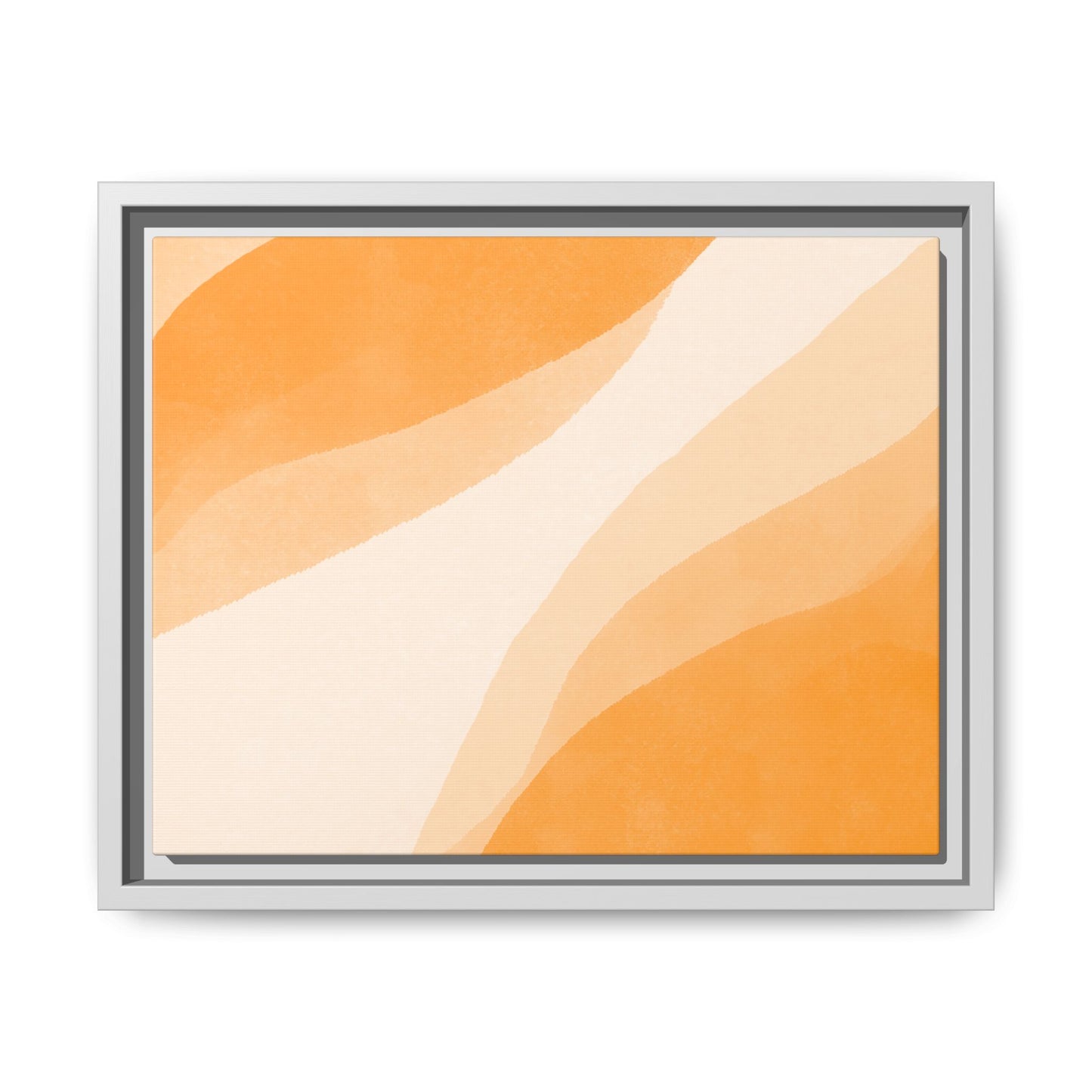 Orange Creamsicle Framed Matte Canvas Art - Multiple Frame Colors & Size Options
