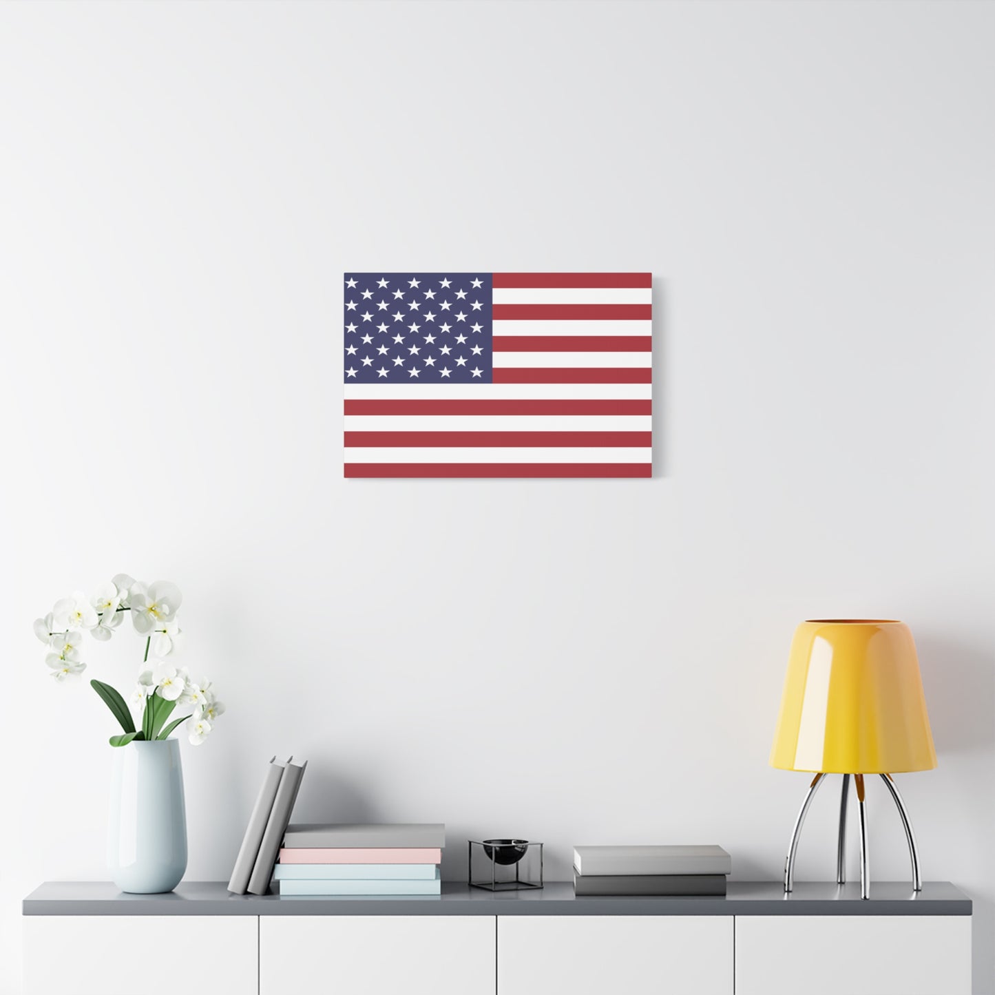 American Flag Canvas Wall Art, Multiple Sizing Options with 1.25" depth - Patriotic Home Decor, USA Flag Artwork, Independence Day Decoration, Gift for Veterans