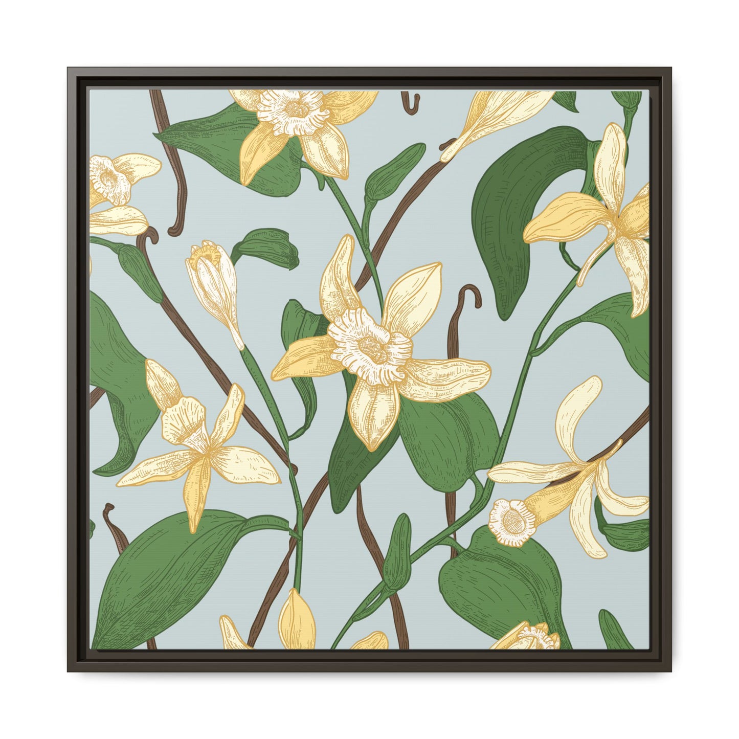Vanilla Bean Framed Matte Canvas Art - Multiple Frame Colors & Size Options