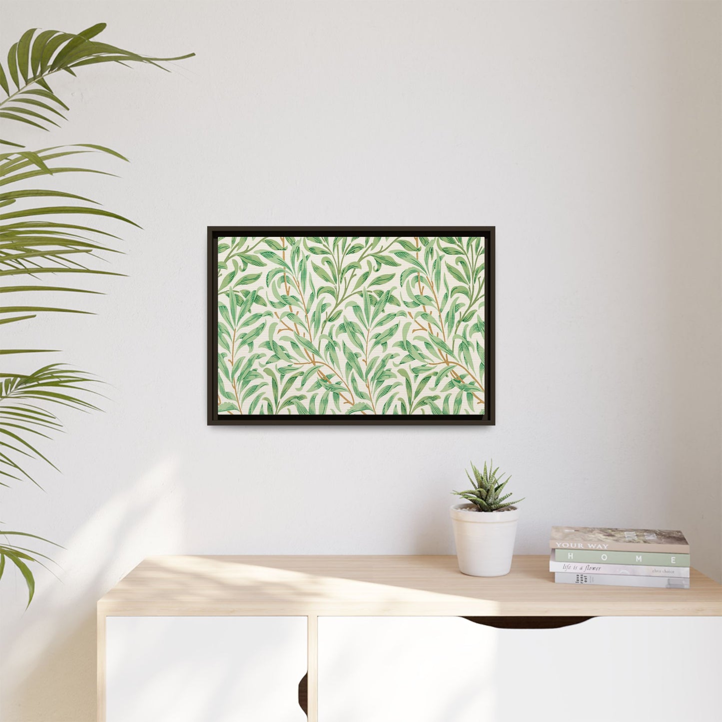 Willow Boughs Framed Matte Canvas Art - Multiple Frame Color & Size Options