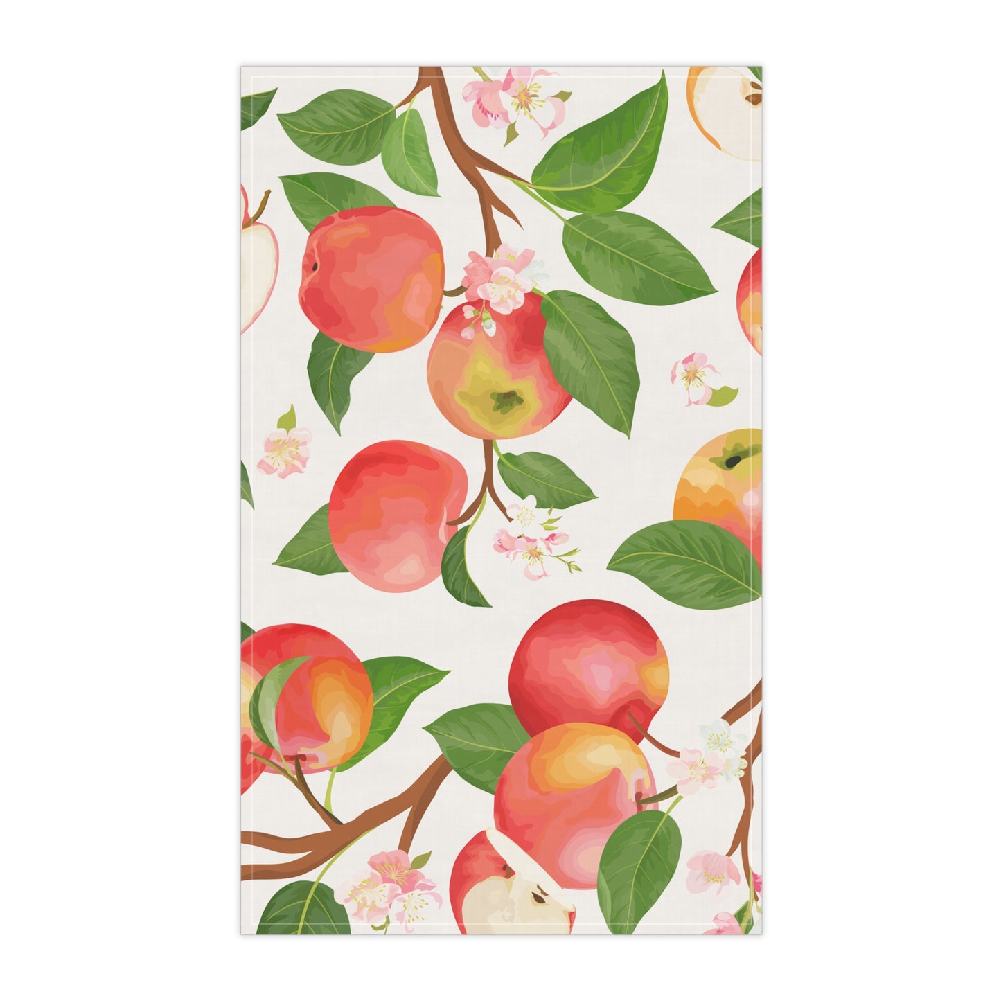 Apple Harvest Printed Tea Towels - 100% Cotton Twill, 18" x 30"